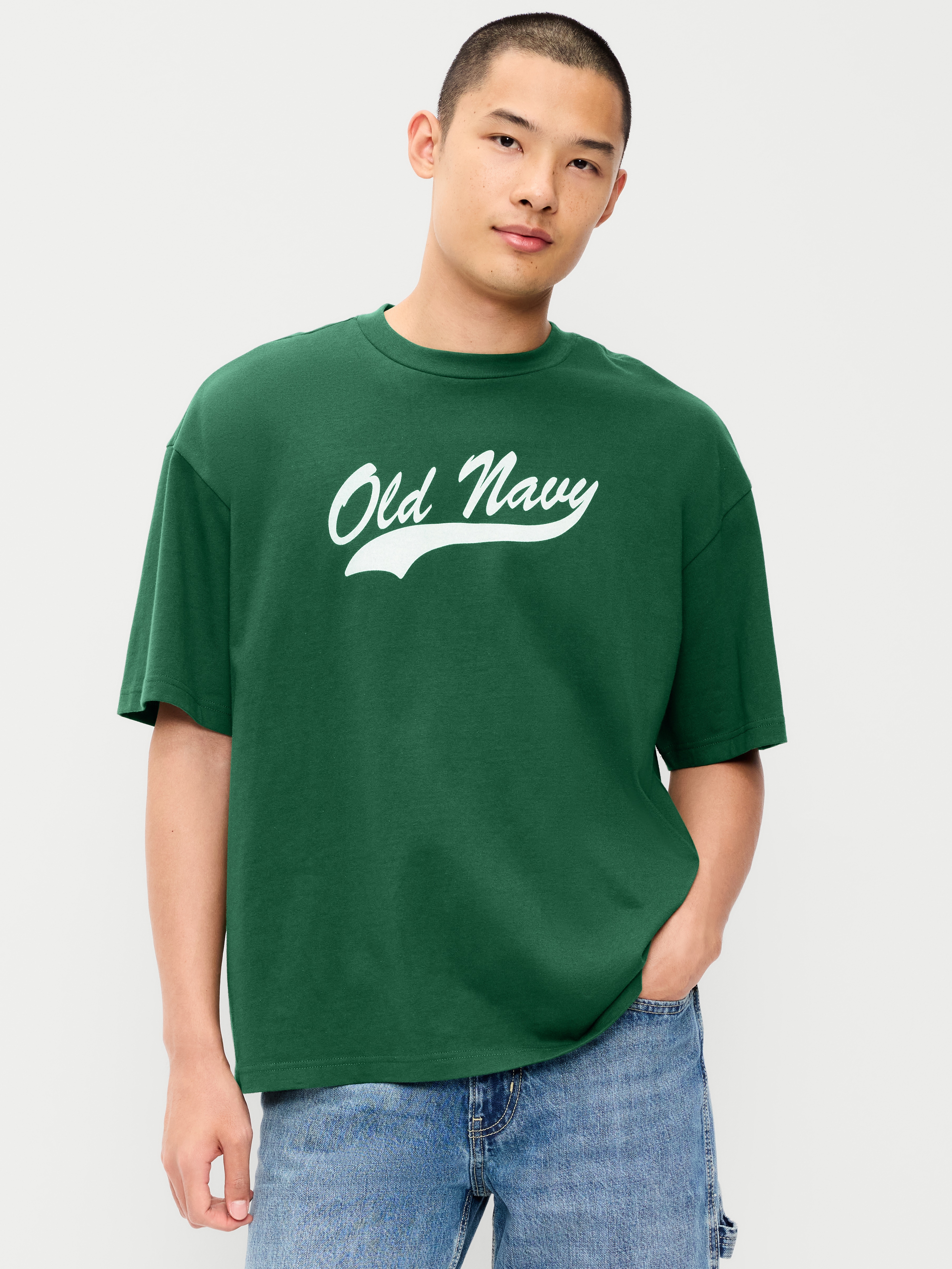 Heavyweight Logo Graphic T-Shirt - Field Of Greens - 1