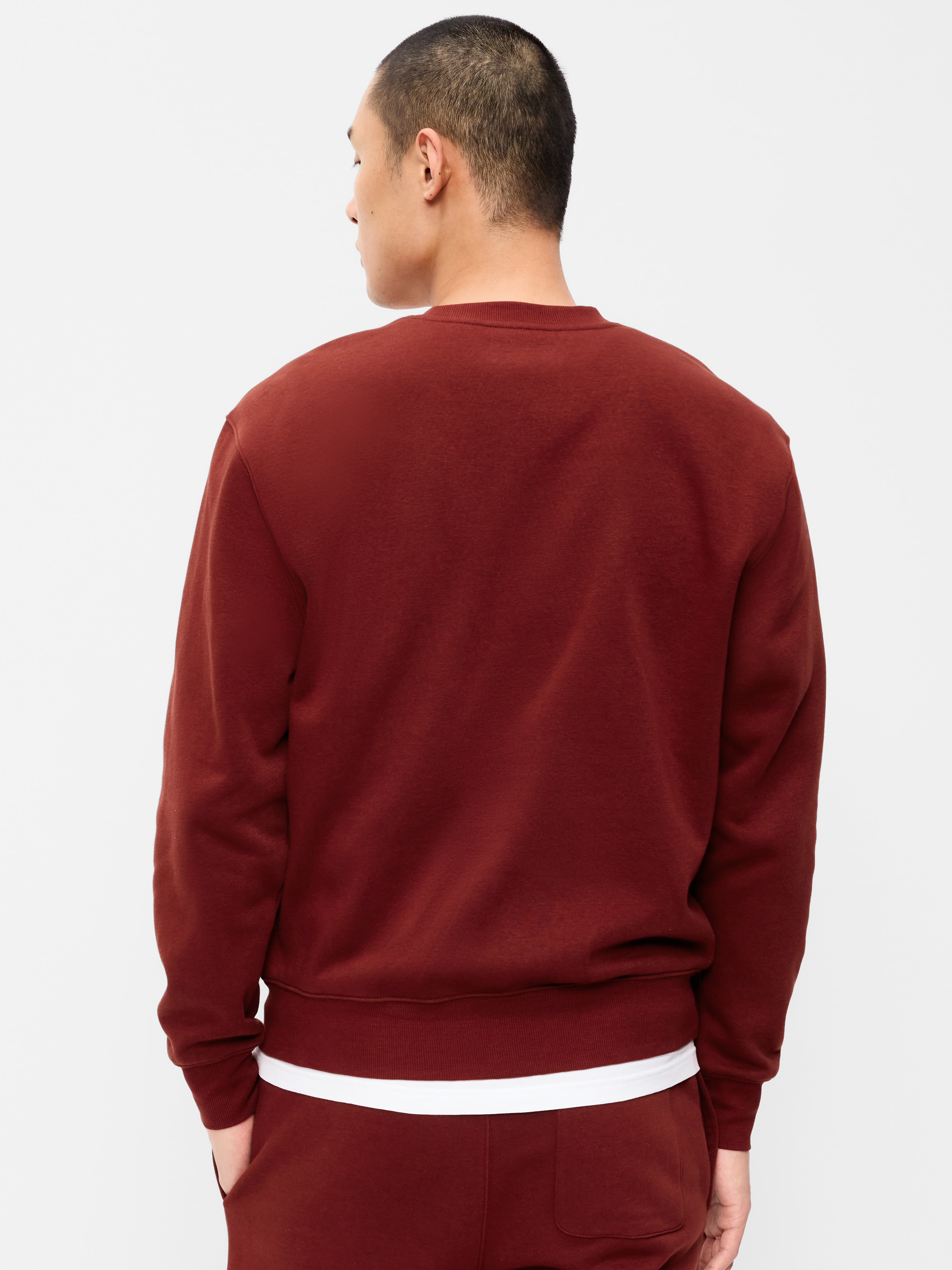 Oversized Logo Graphic Crew-Neck Sweatshirt - Emberglow - 2