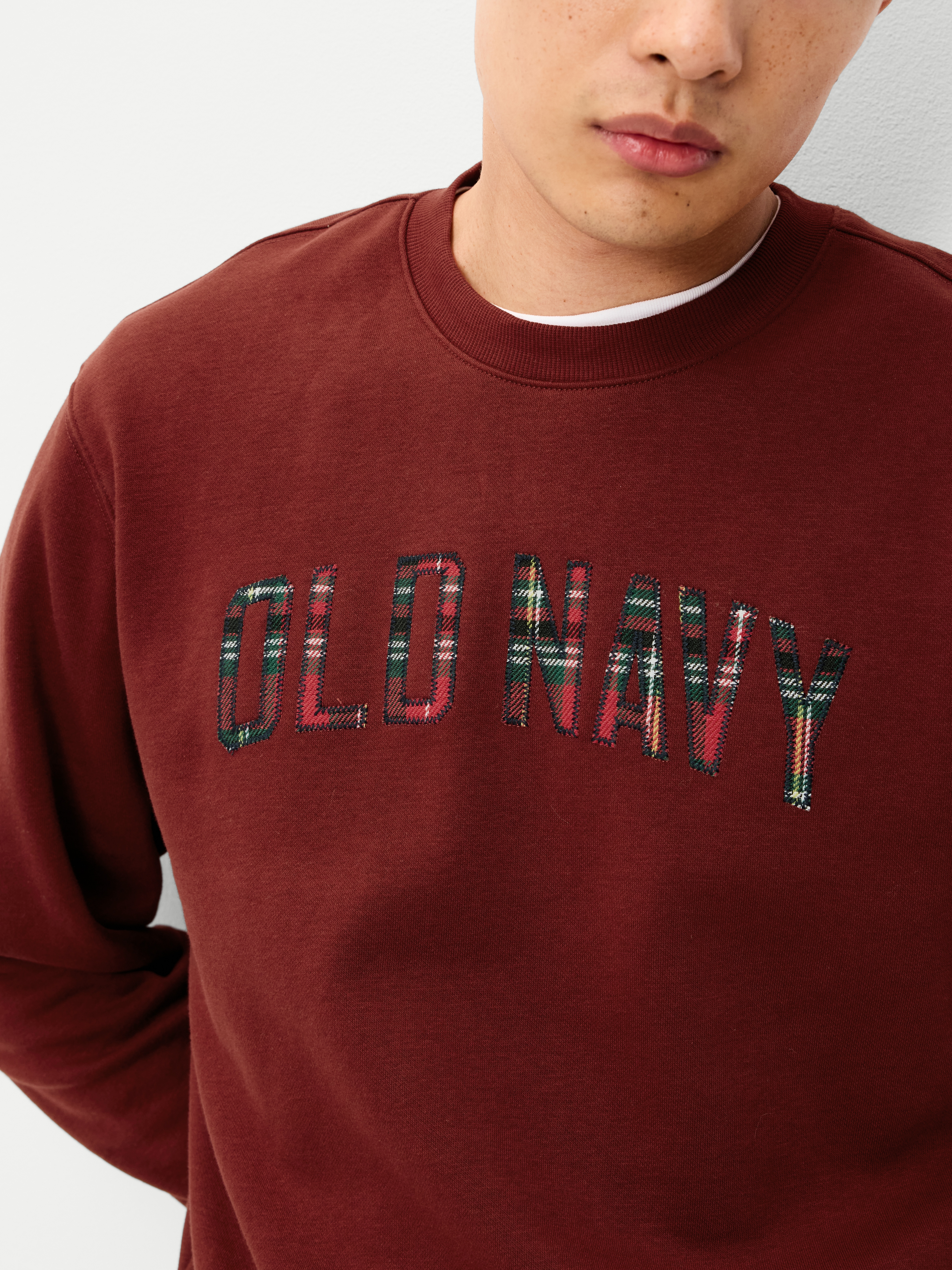Oversized Logo Graphic Crew-Neck Sweatshirt - Emberglow - 3