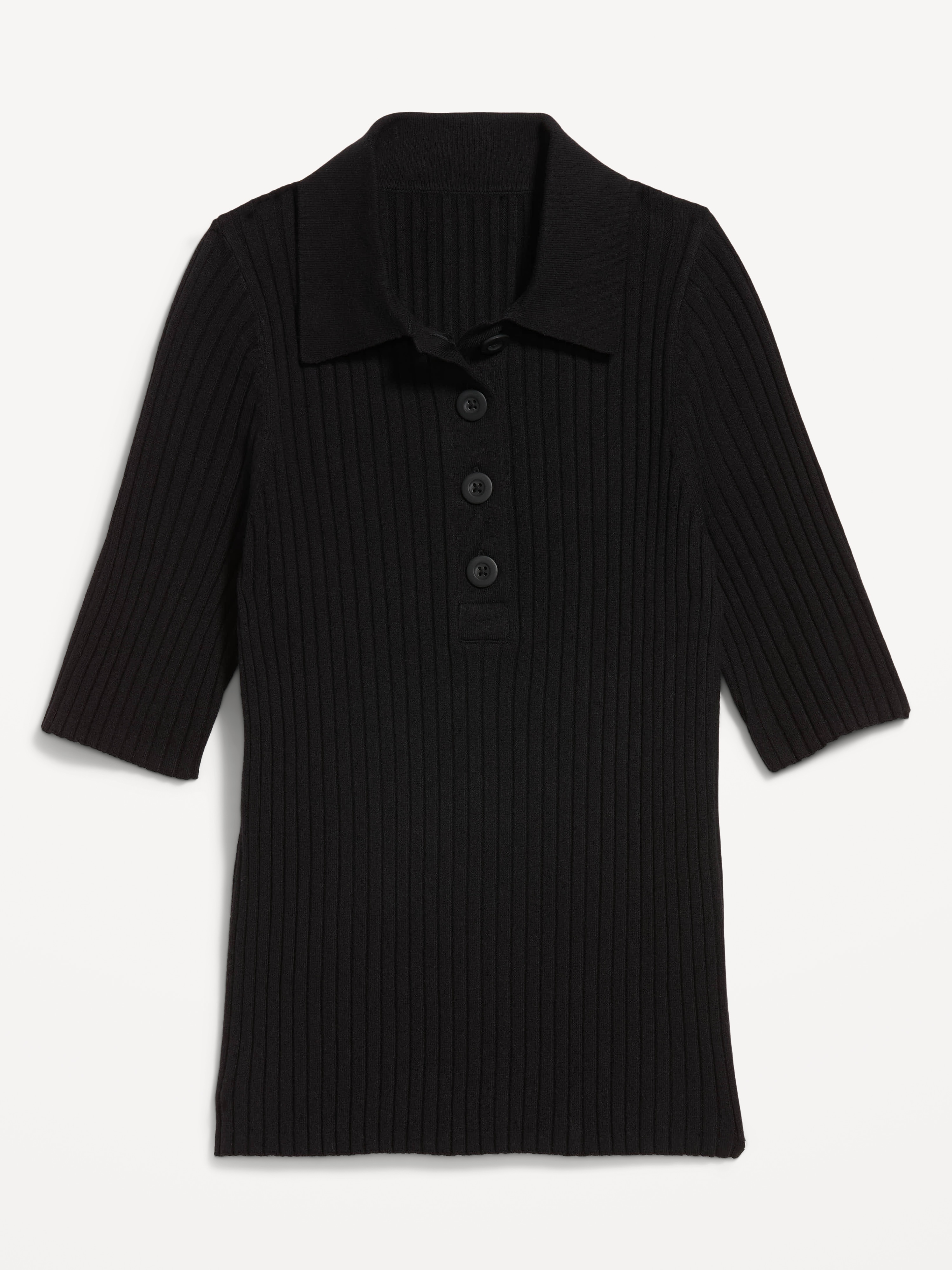 Short-Sleeve Ribbed Polo - Black Jack - 1