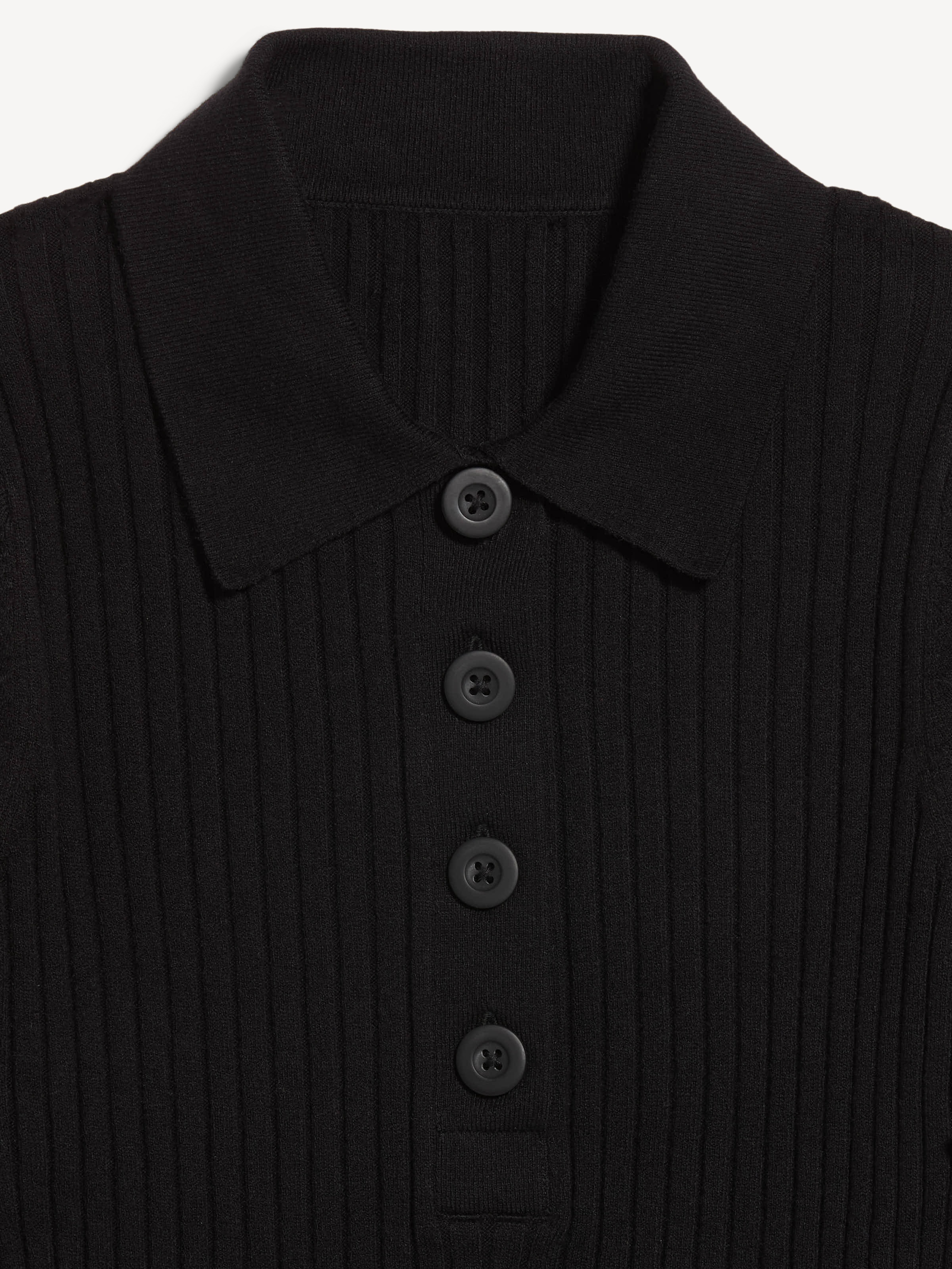 Short-Sleeve Ribbed Polo - Black Jack - 3