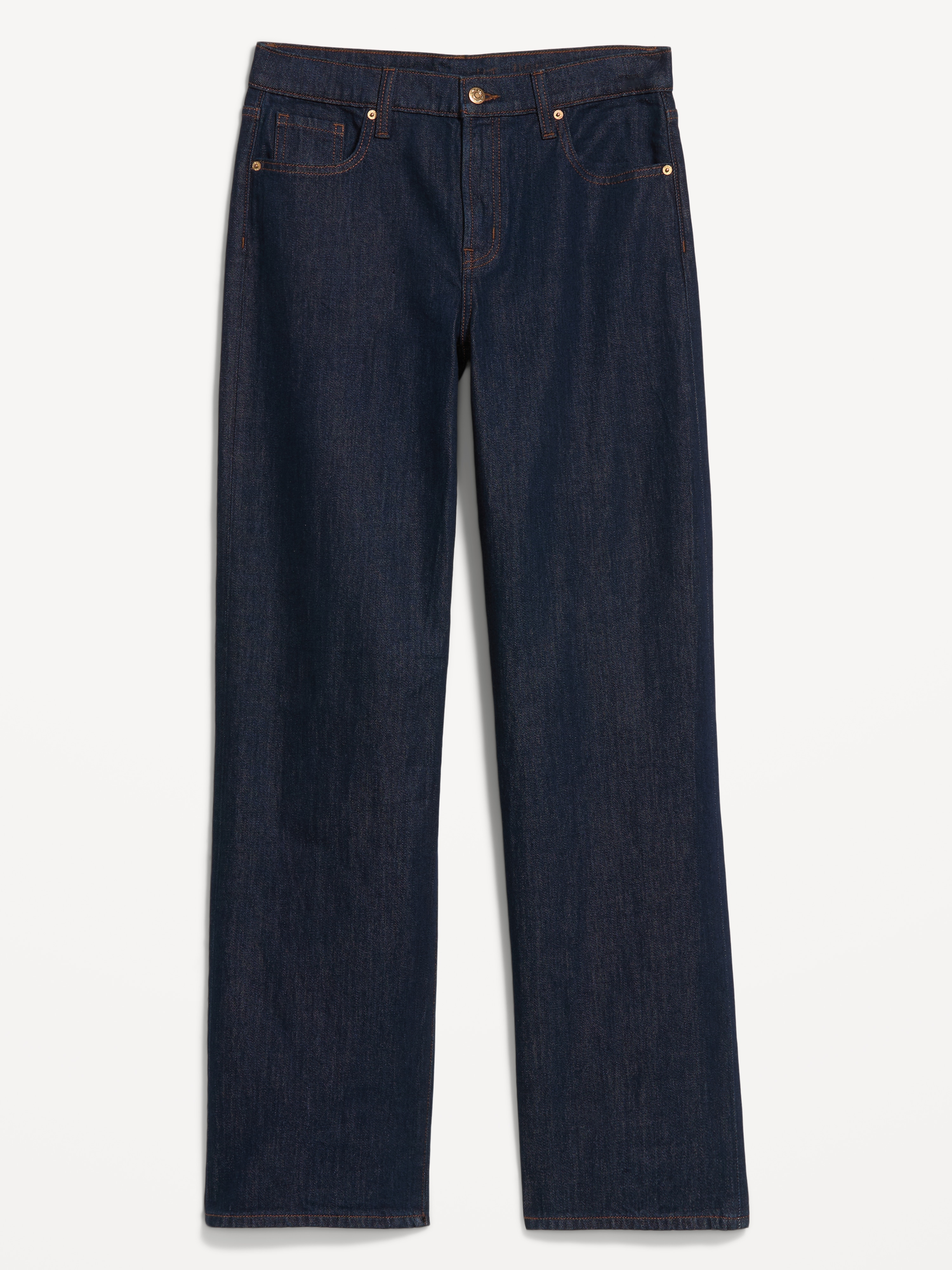 Low-Rise Loose Jeans - Dark Wash - 8