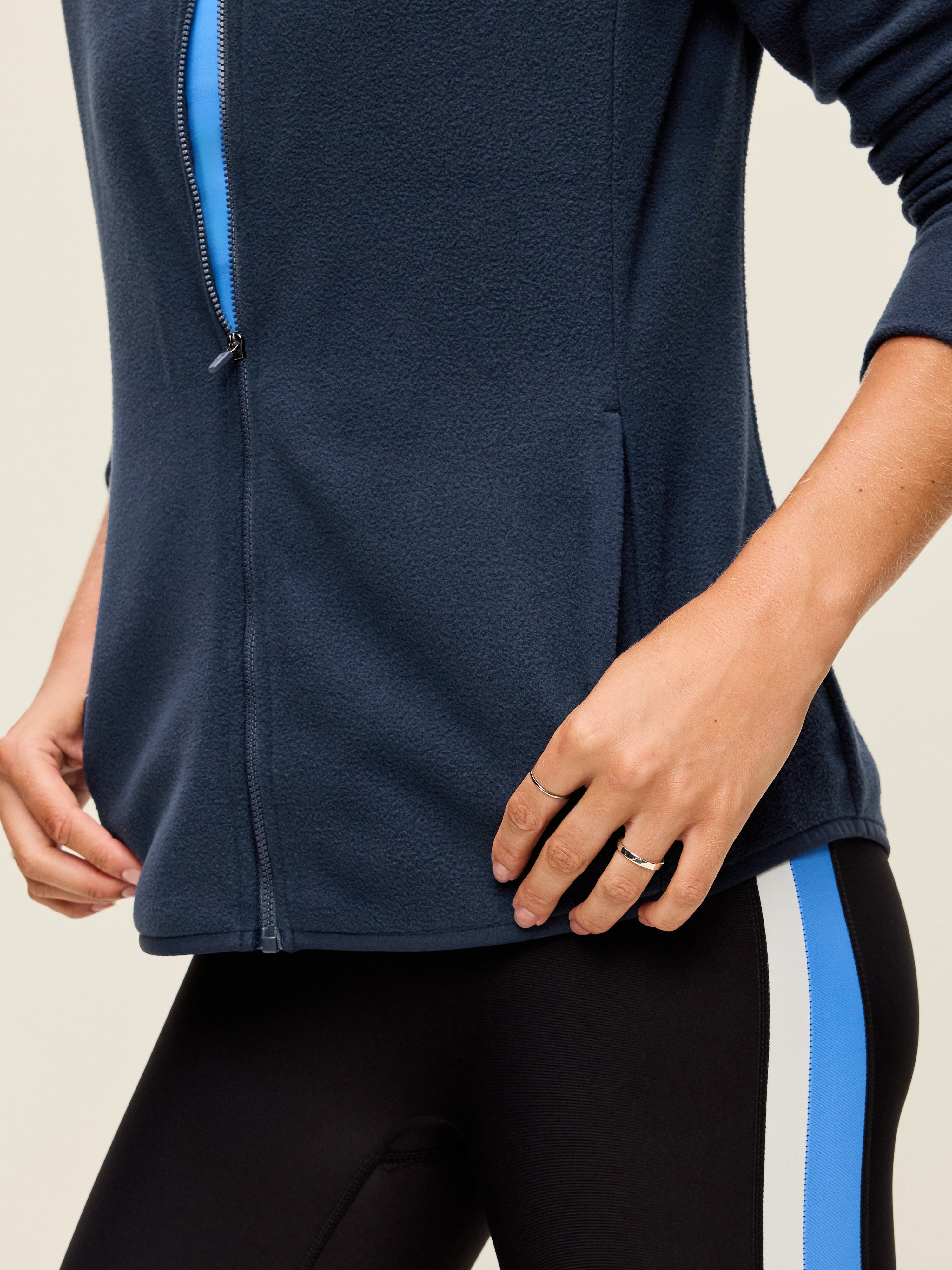 Fitted Performance Fleece Full-Zip Jacket - In the Navy - 4