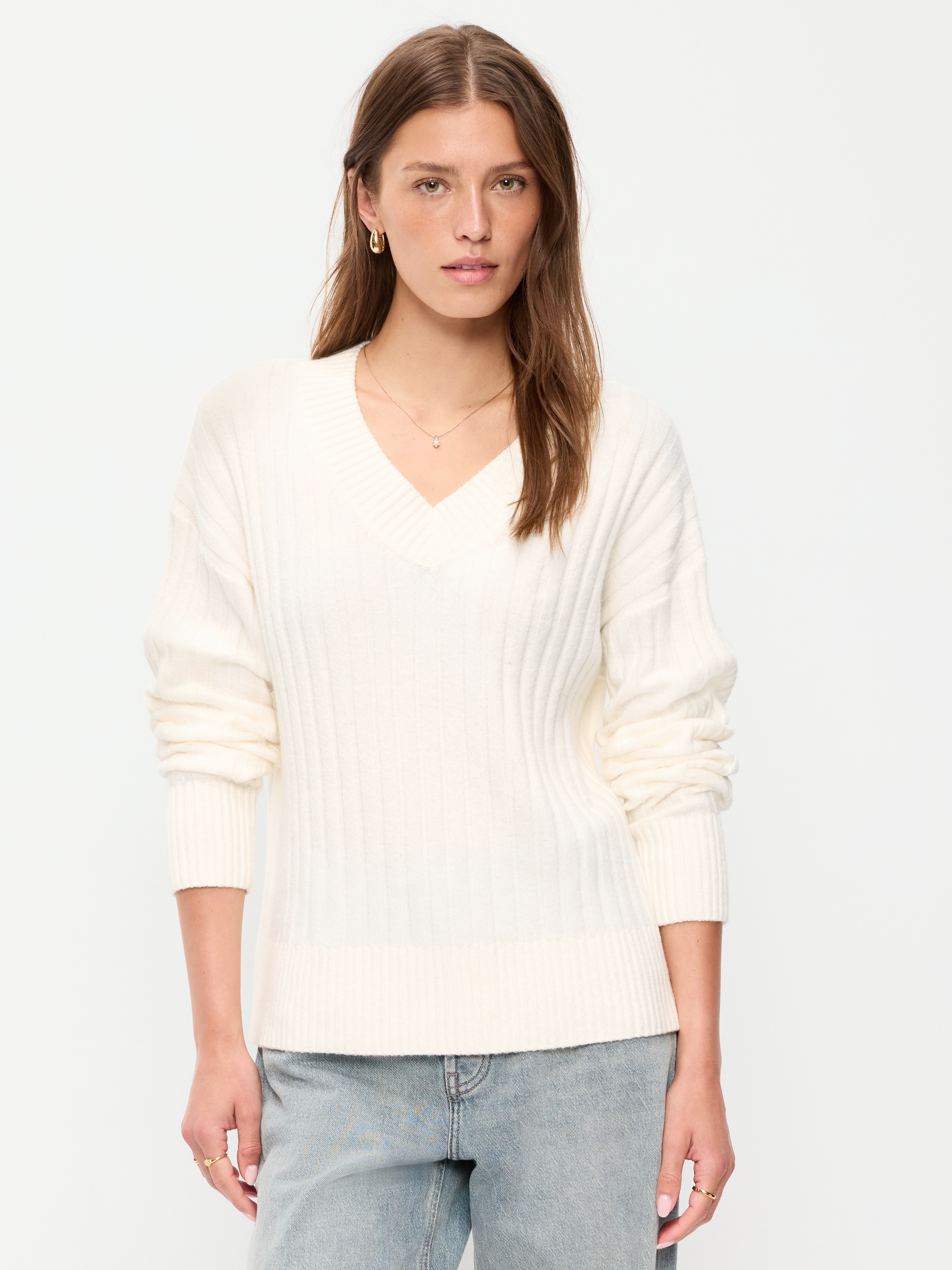 SoSoft V-Neck Sweater - Creme De La Creme - 1