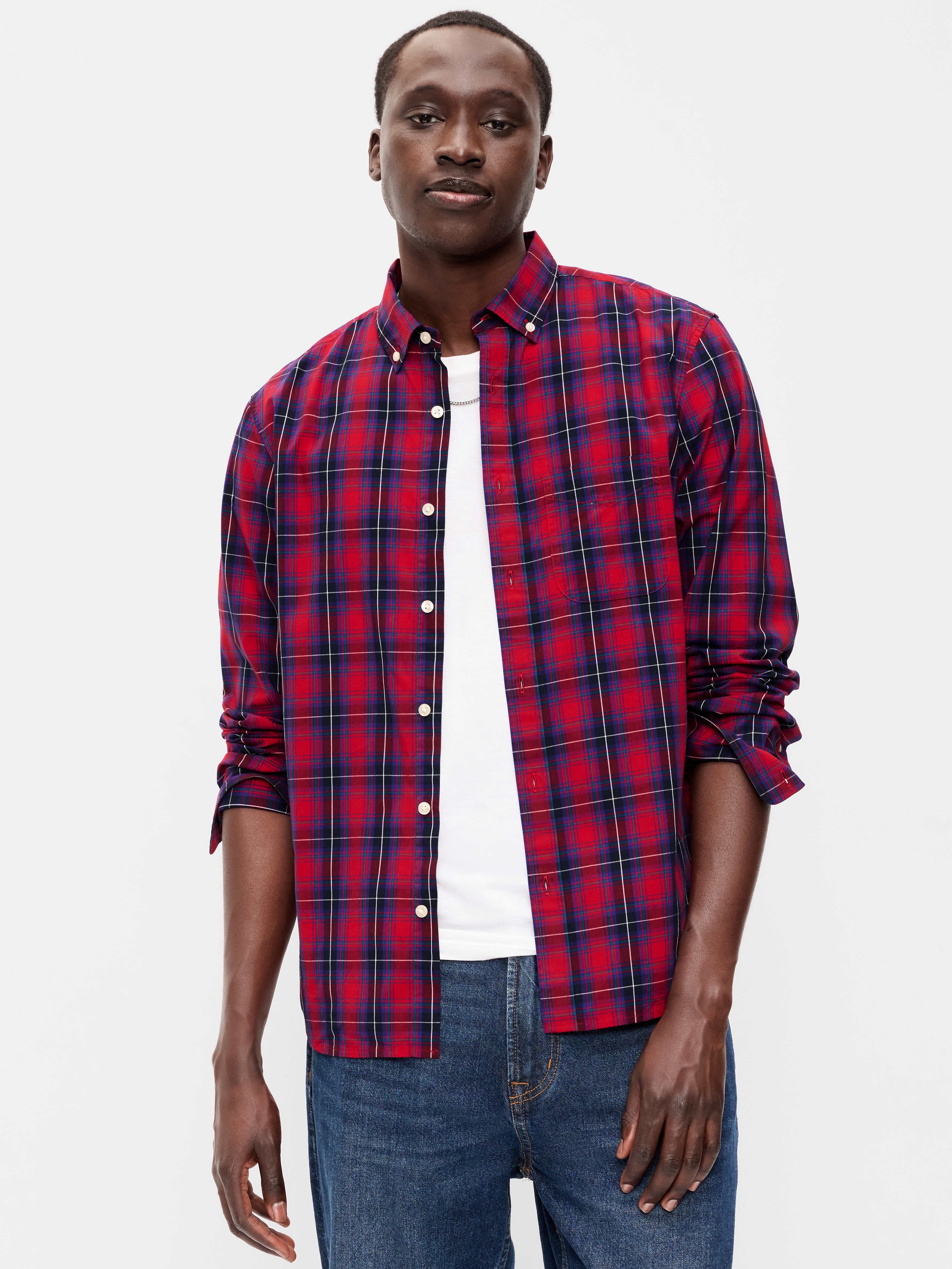 Classic Fit Everyday Oxford Shirt - Robbie Red - 1