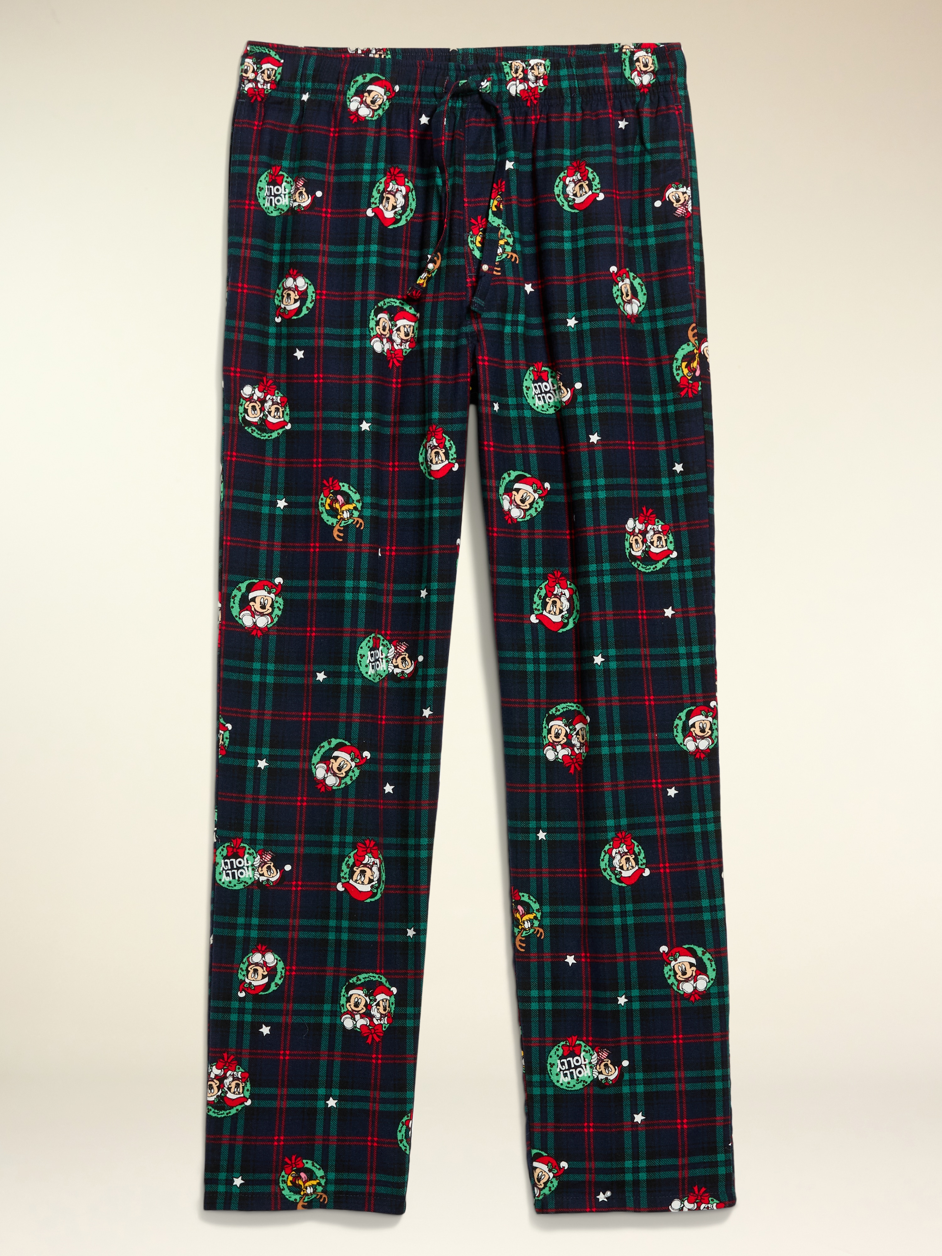 Flannel Pajama Pants - Disney Wreath Plaid - 4