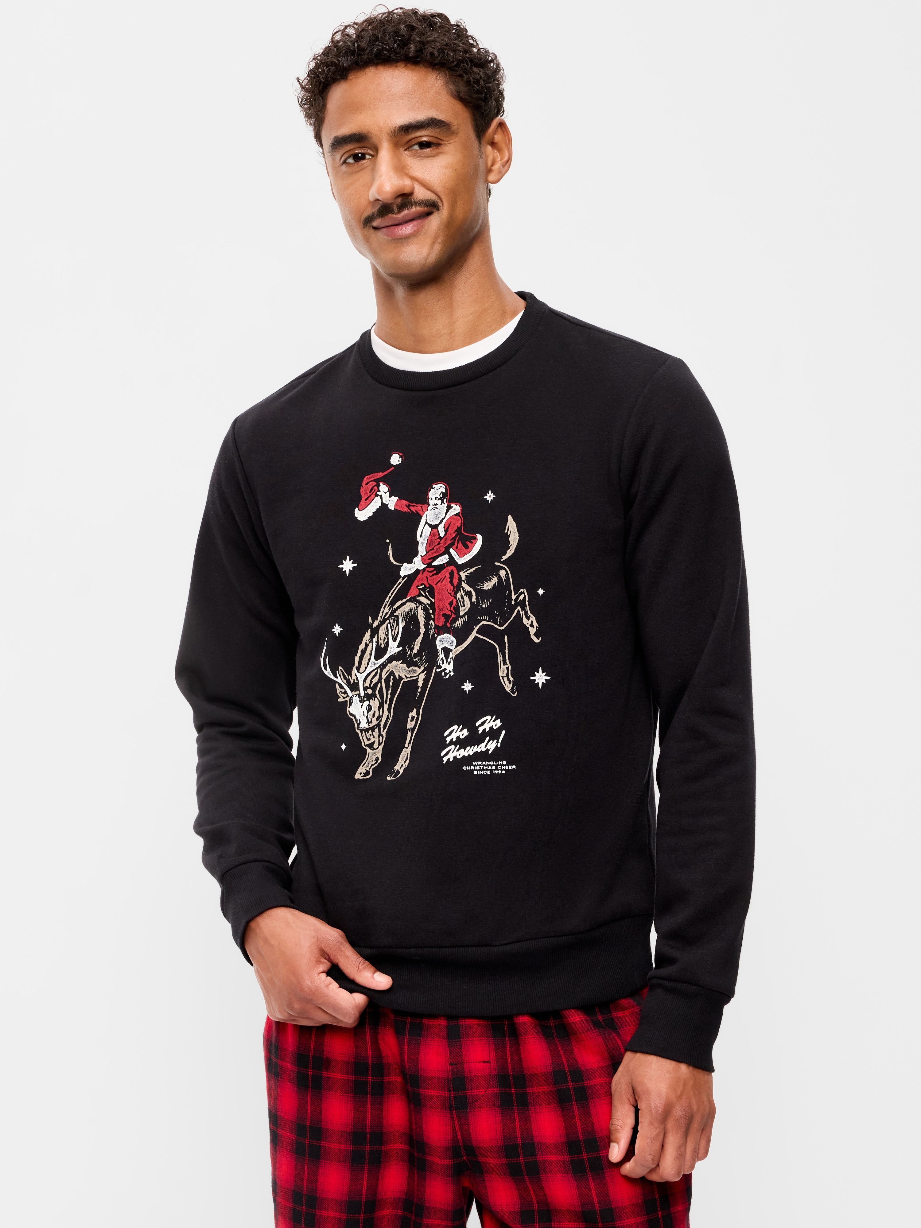 Graphic Crew-Neck Sweatshirt - Black Jack - 1
