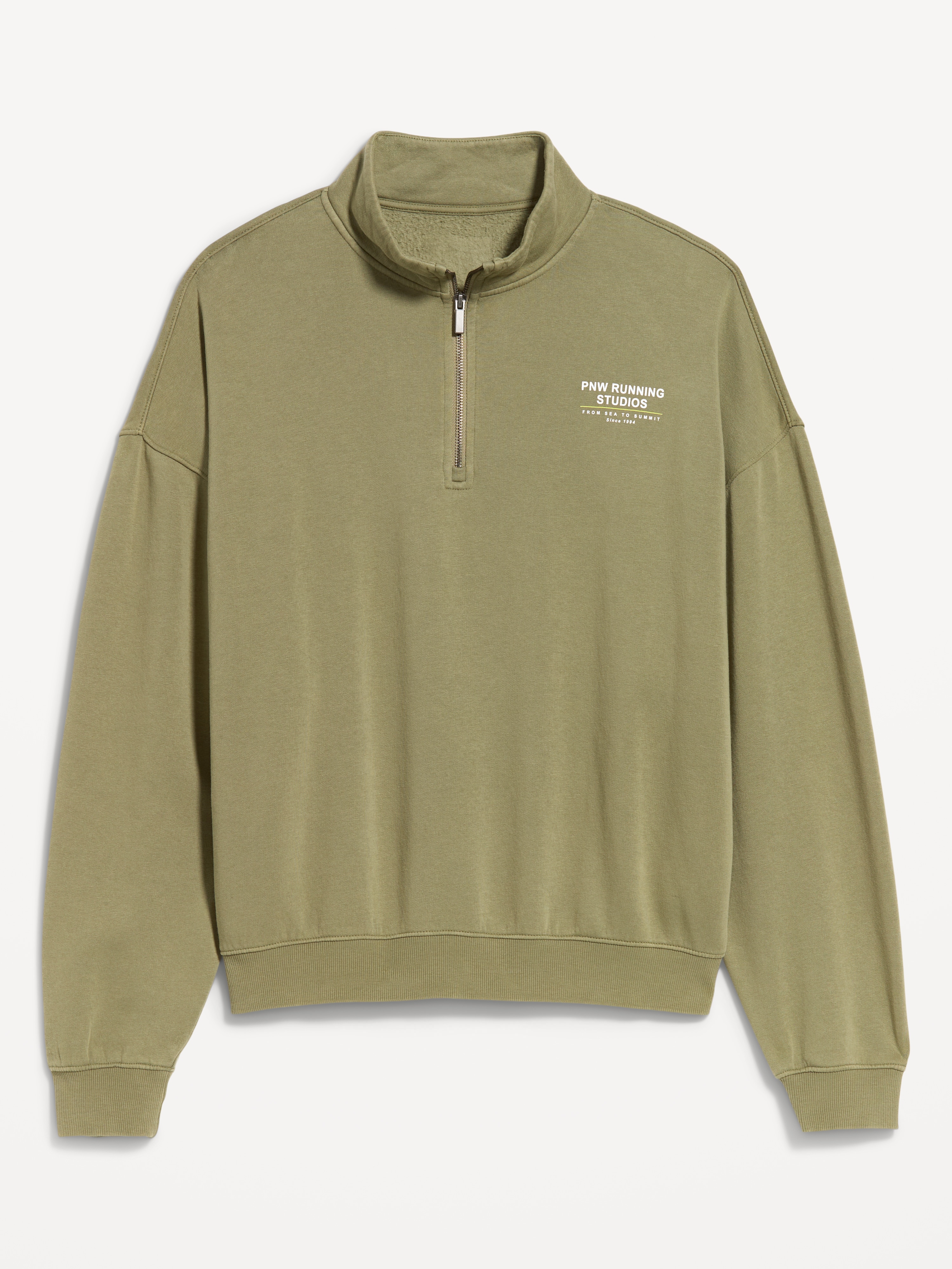 Lived-In Pro Quarter Zip - Dill Caper - 1