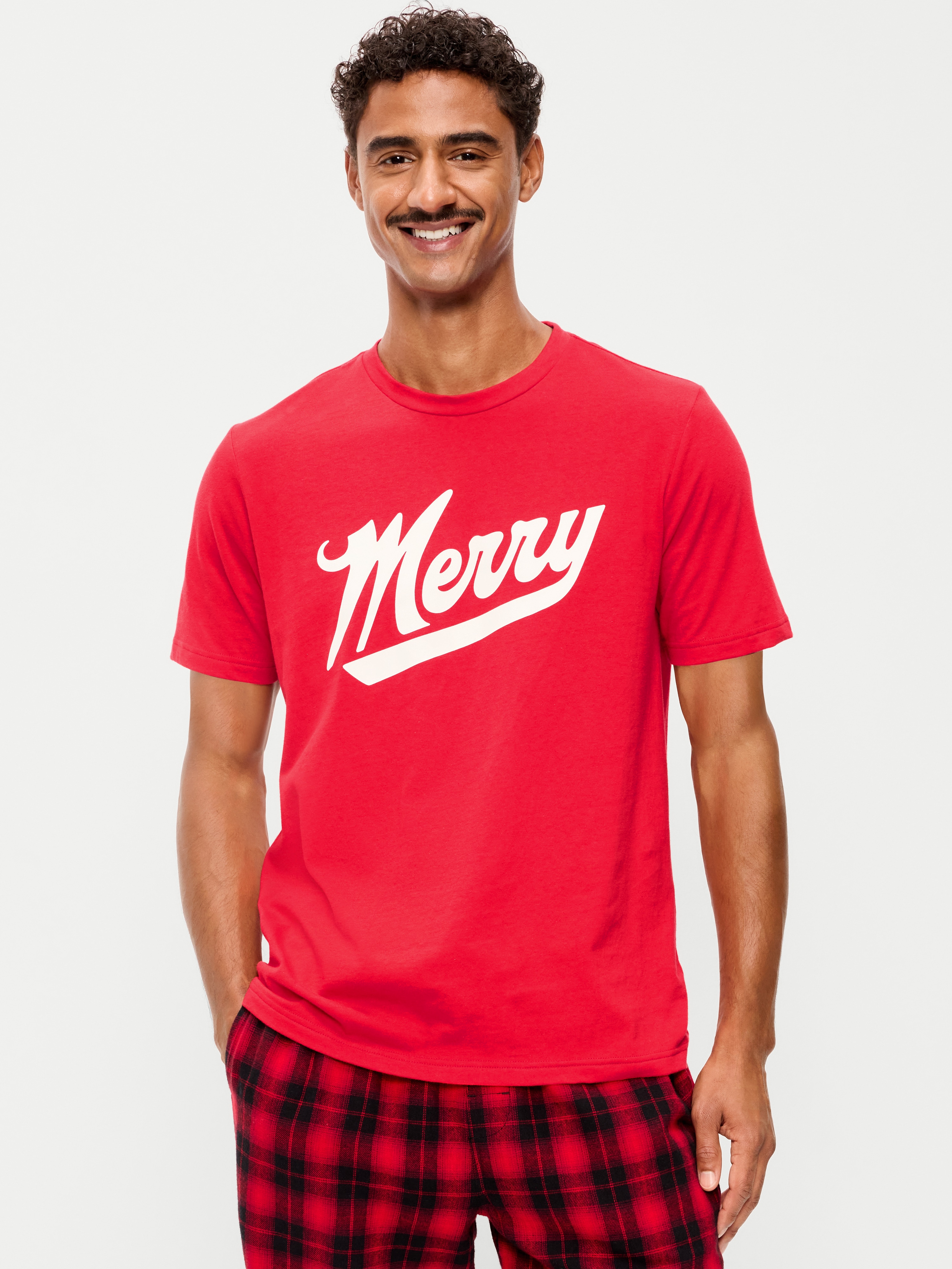 Crew-Neck Graphic T-Shirt - Amaryllis - 1