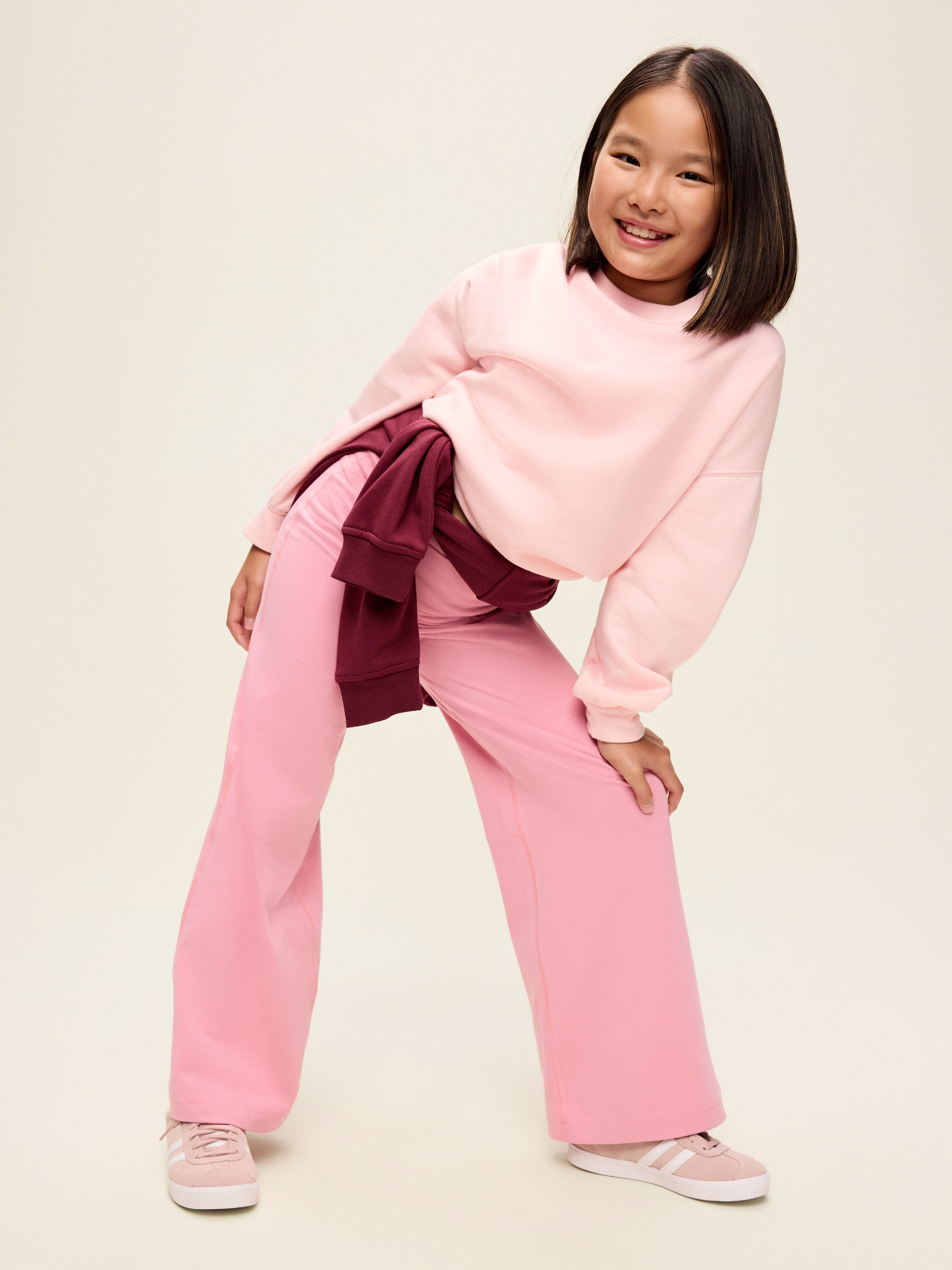 High-Waisted PowerChill Crossover Wide-Leg Pants for Girls - Pressed Flower - 3