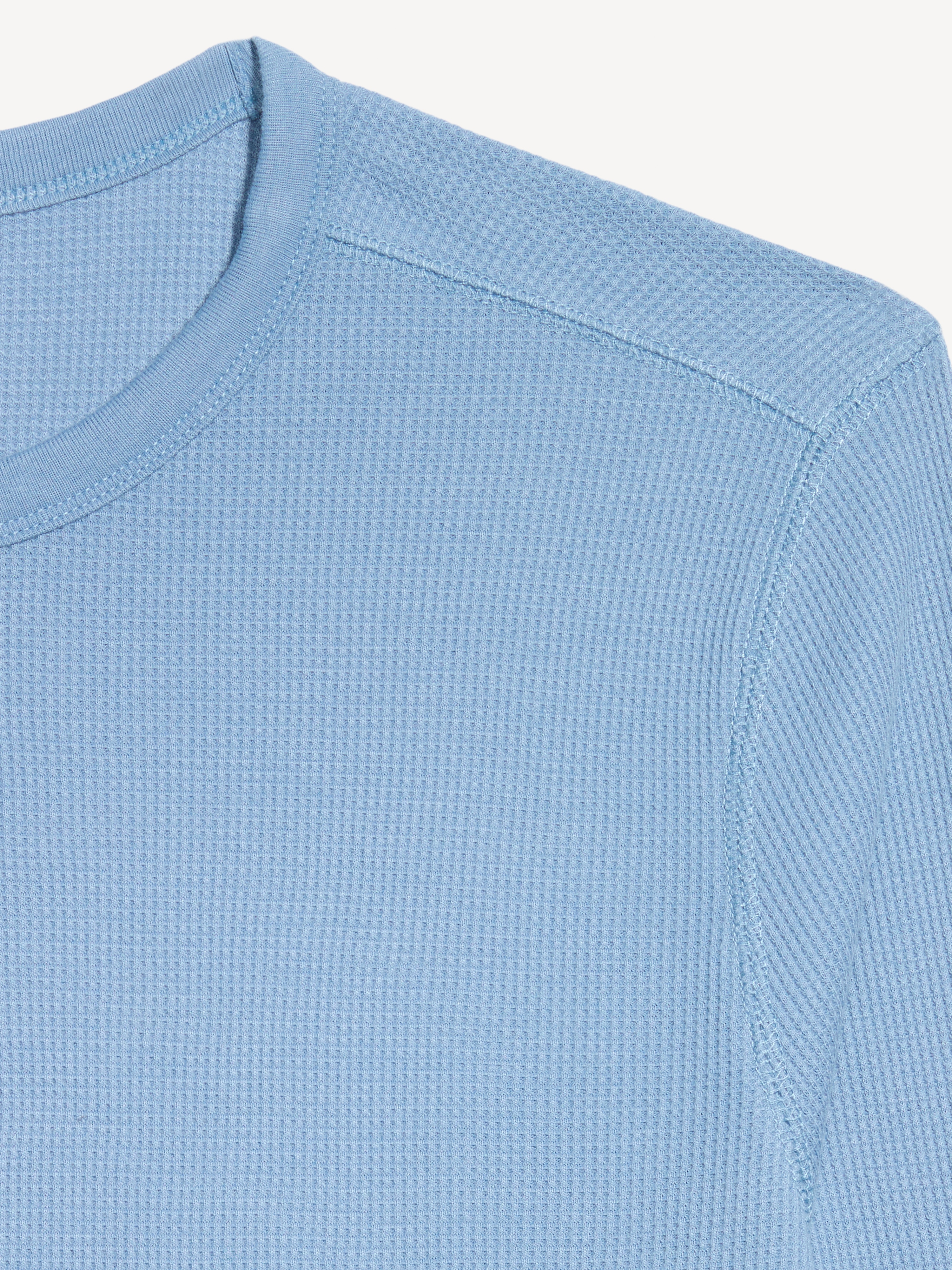 Crew-Neck Waffle T-Shirt - Naturalist Blue - 3
