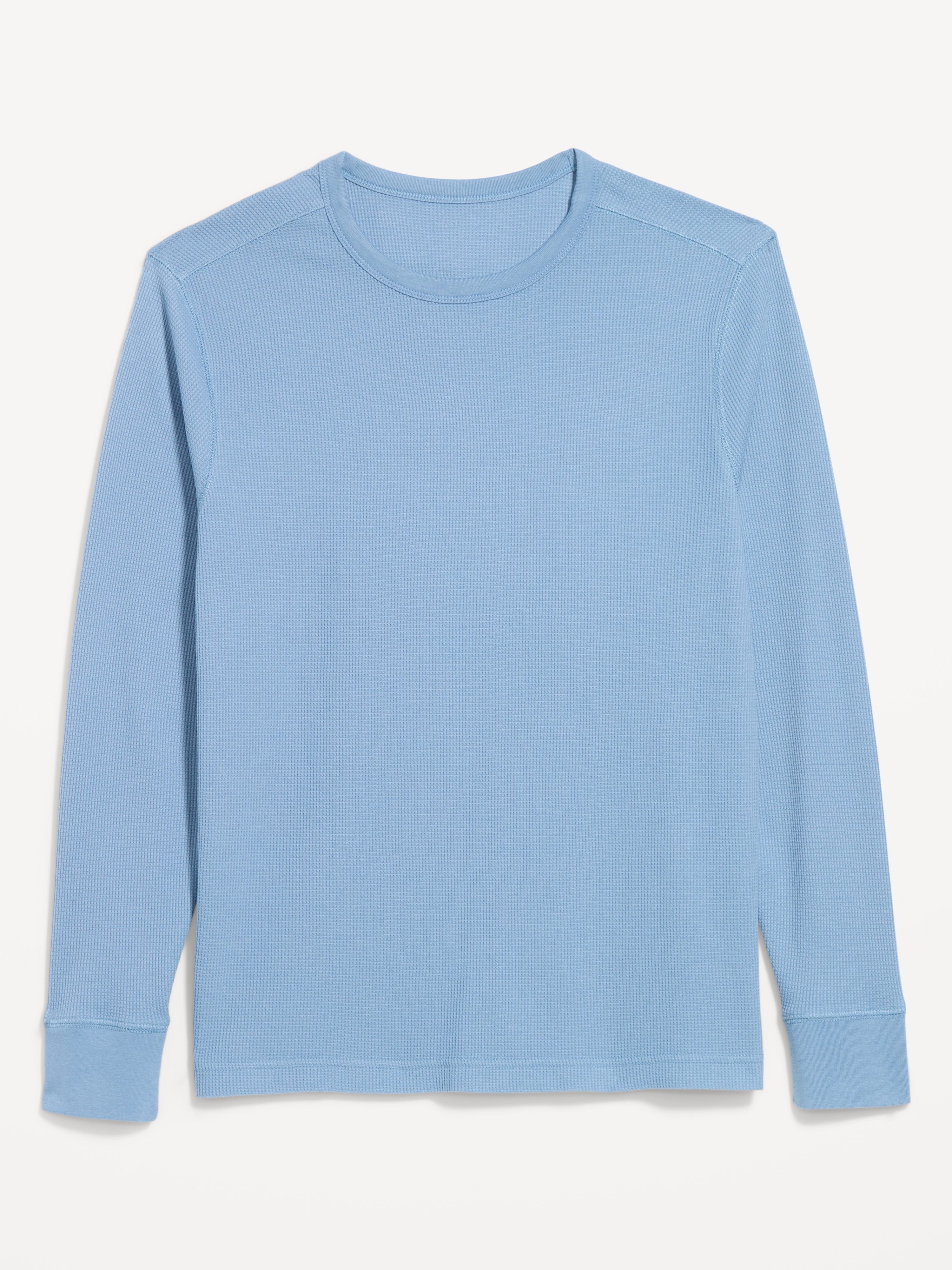 Crew-Neck Waffle T-Shirt - Naturalist Blue - 1