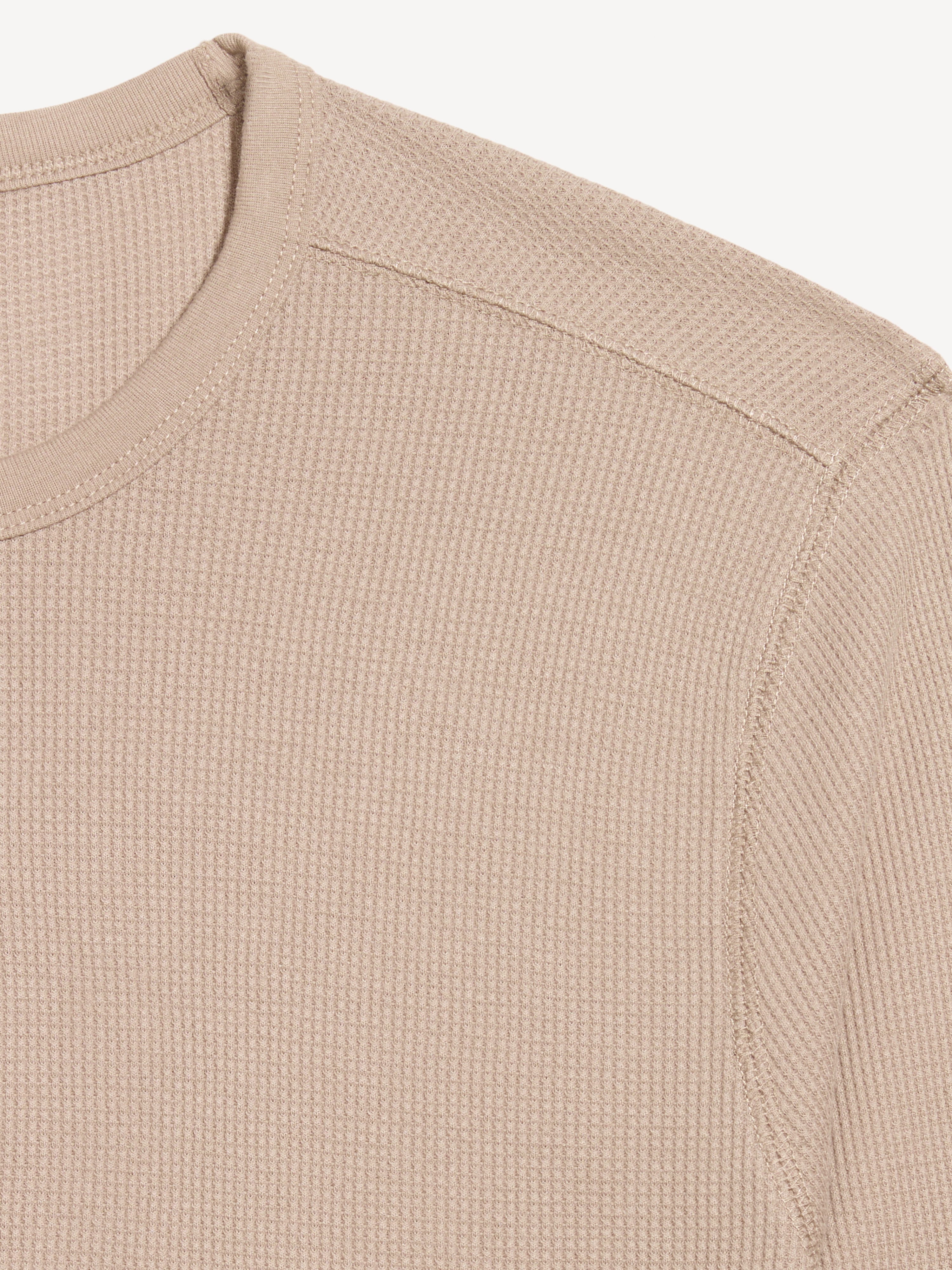 Crew-Neck Waffle T-Shirt - Chocolate Malted - 4