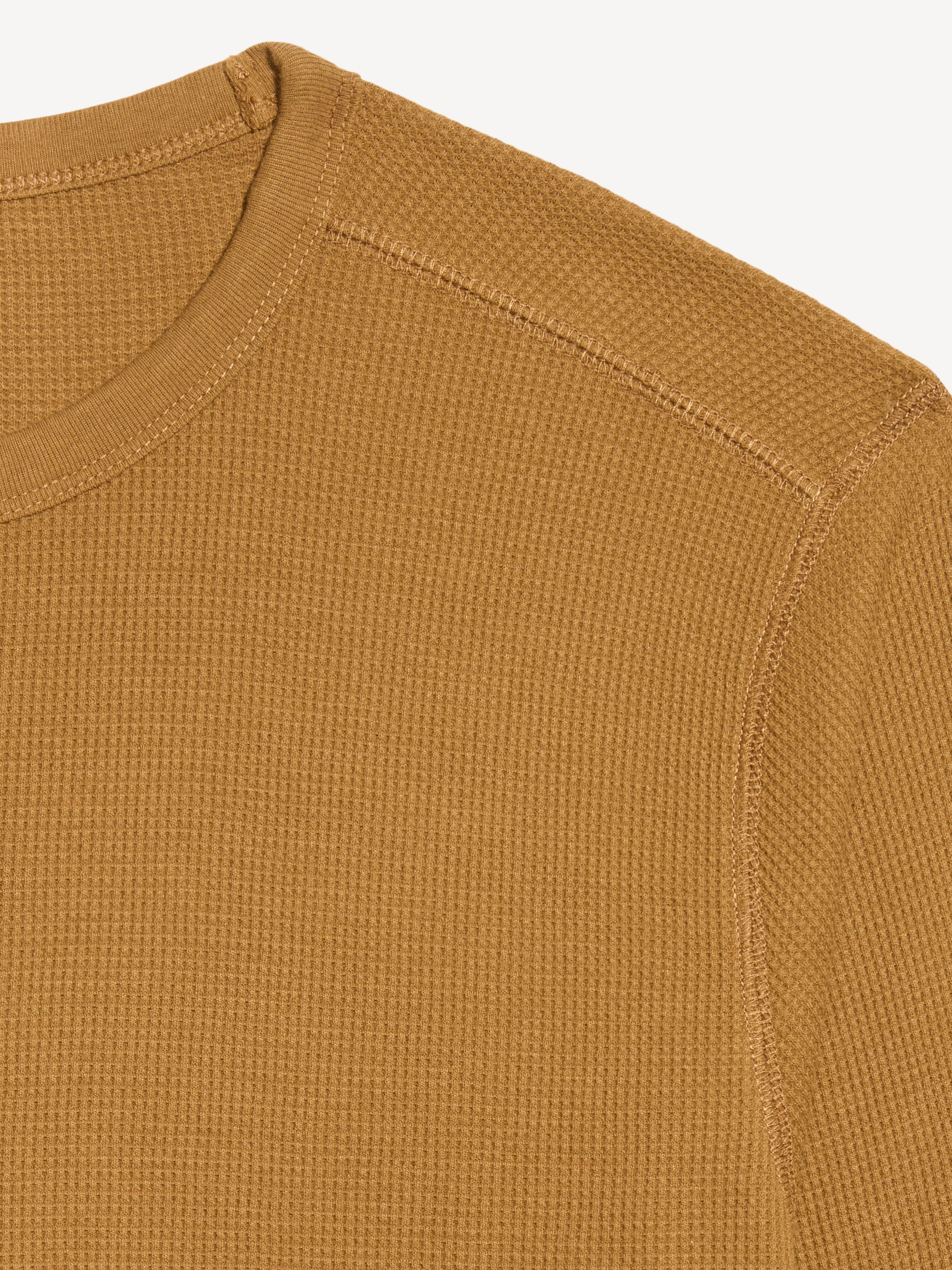 Crew-Neck Waffle T-Shirt - Bourbon - 4