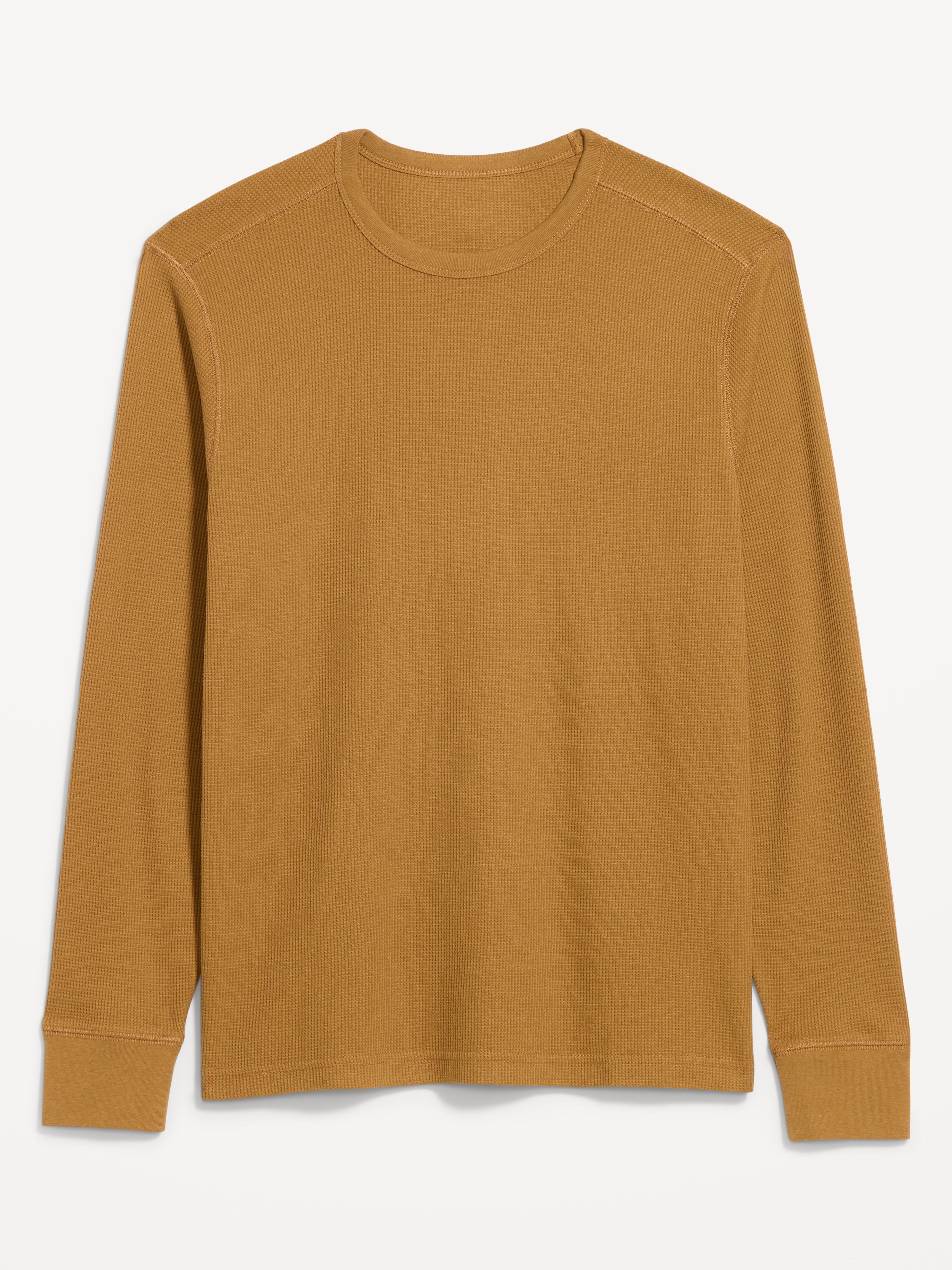 Crew-Neck Waffle T-Shirt - Bourbon - 3