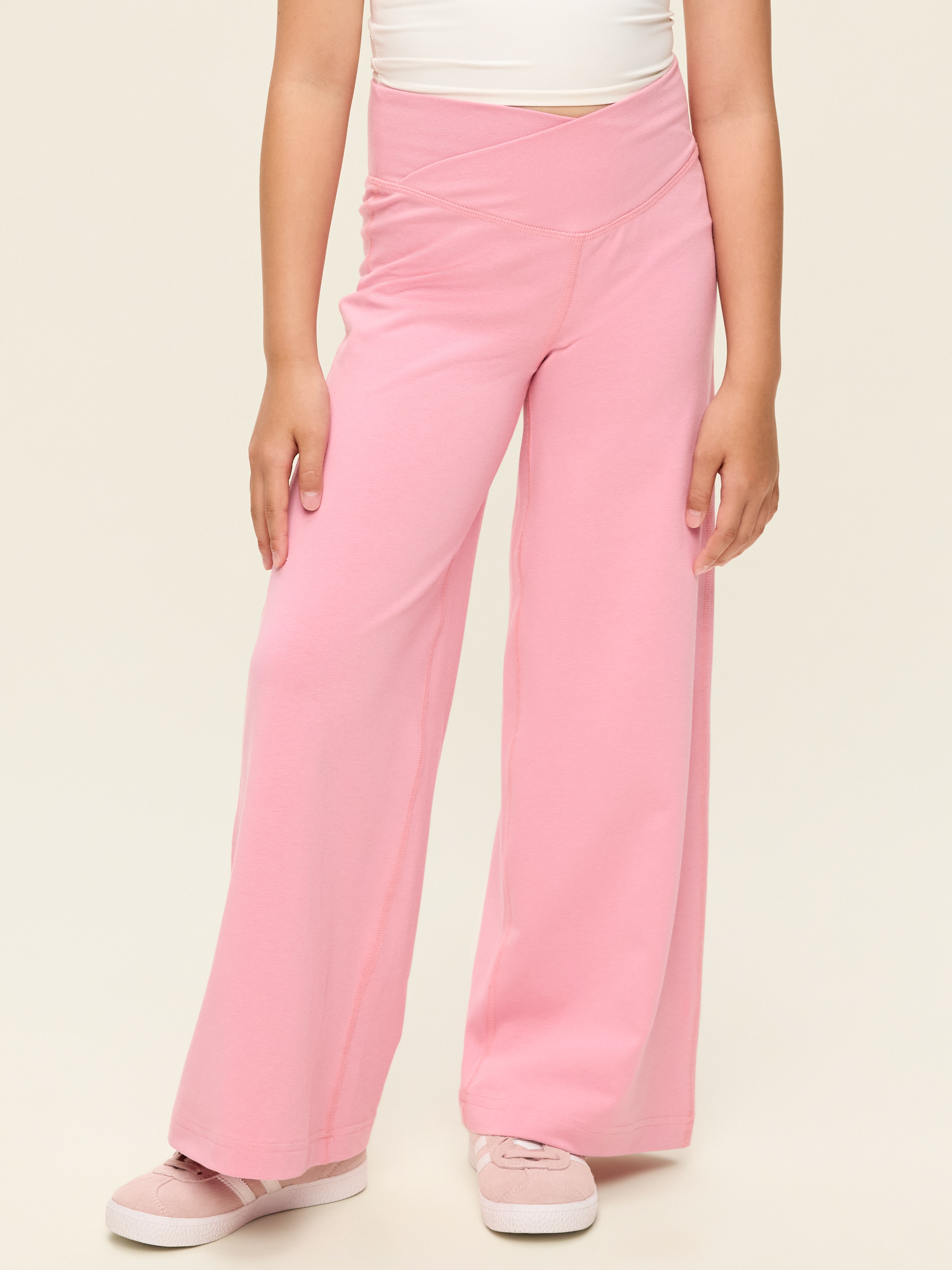 High-Waisted PowerChill Crossover Wide-Leg Pants for Girls - Pressed Flower - 1