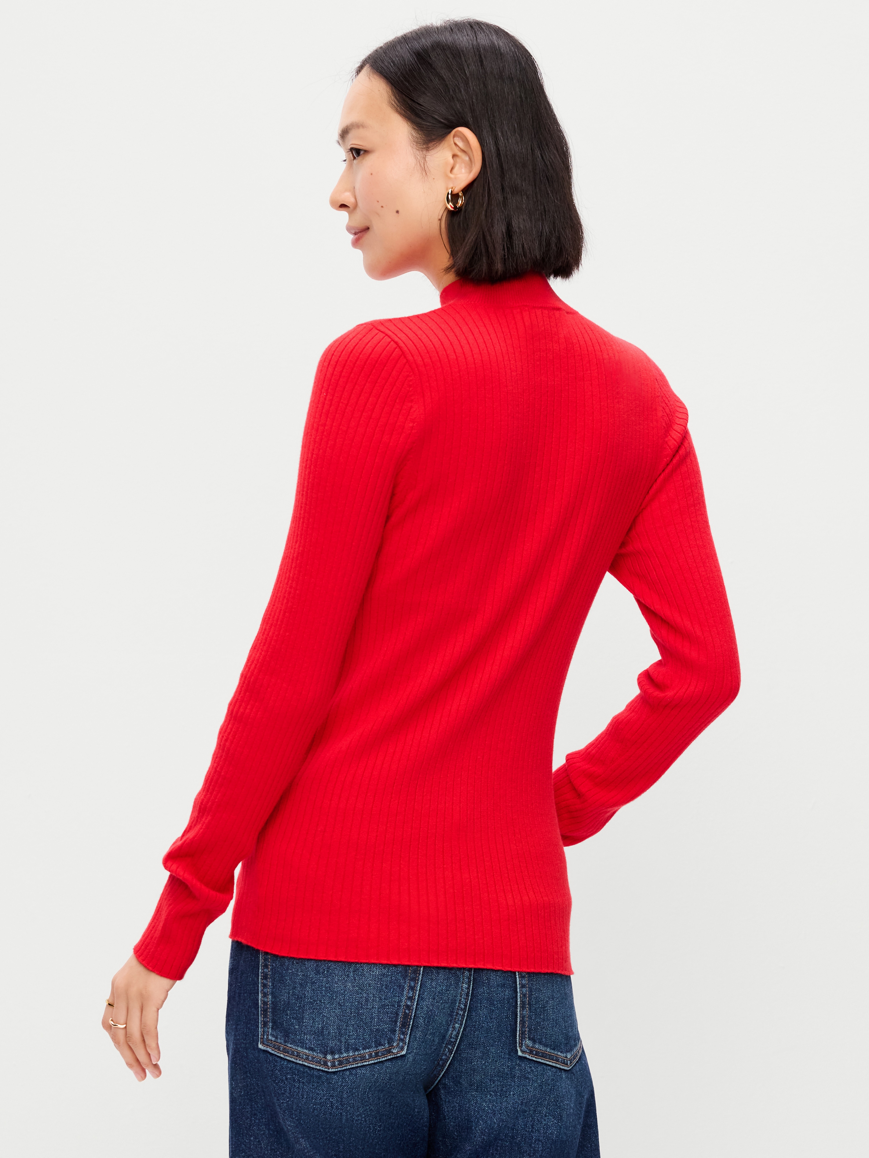 SoSoft Lite Ribbed Mock-Neck Sweater - Scotty Red - 2