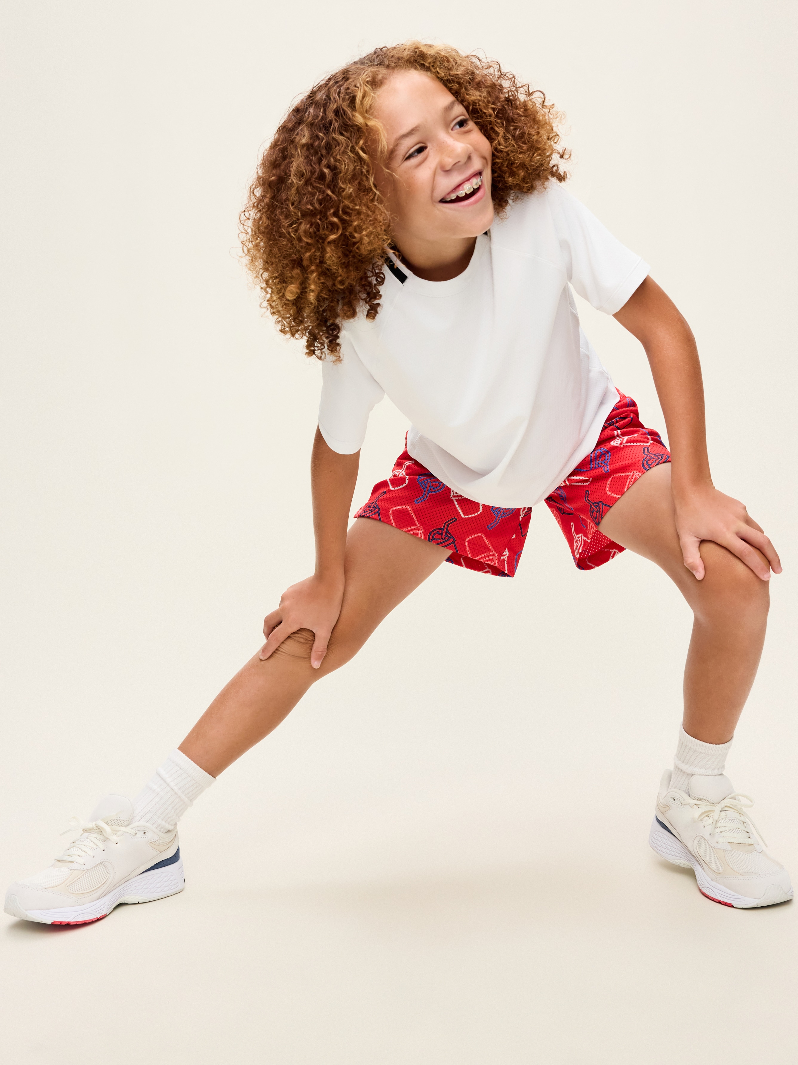 Printed Knee Length Mesh Shorts for Boys - Frozen Mist - 3
