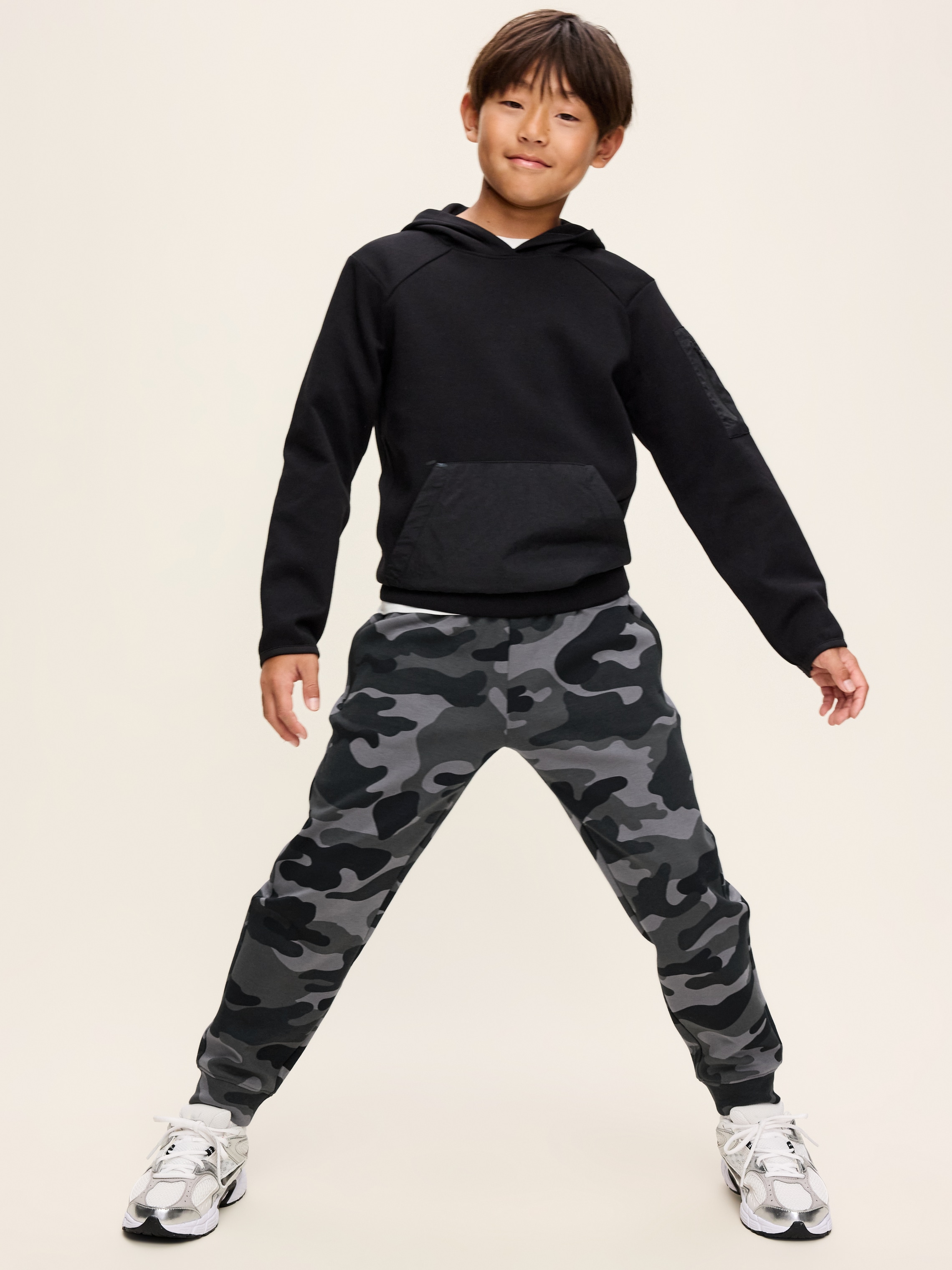 Dynamic Fleece Jogger Sweatpants for Boys - Black Camo - 3