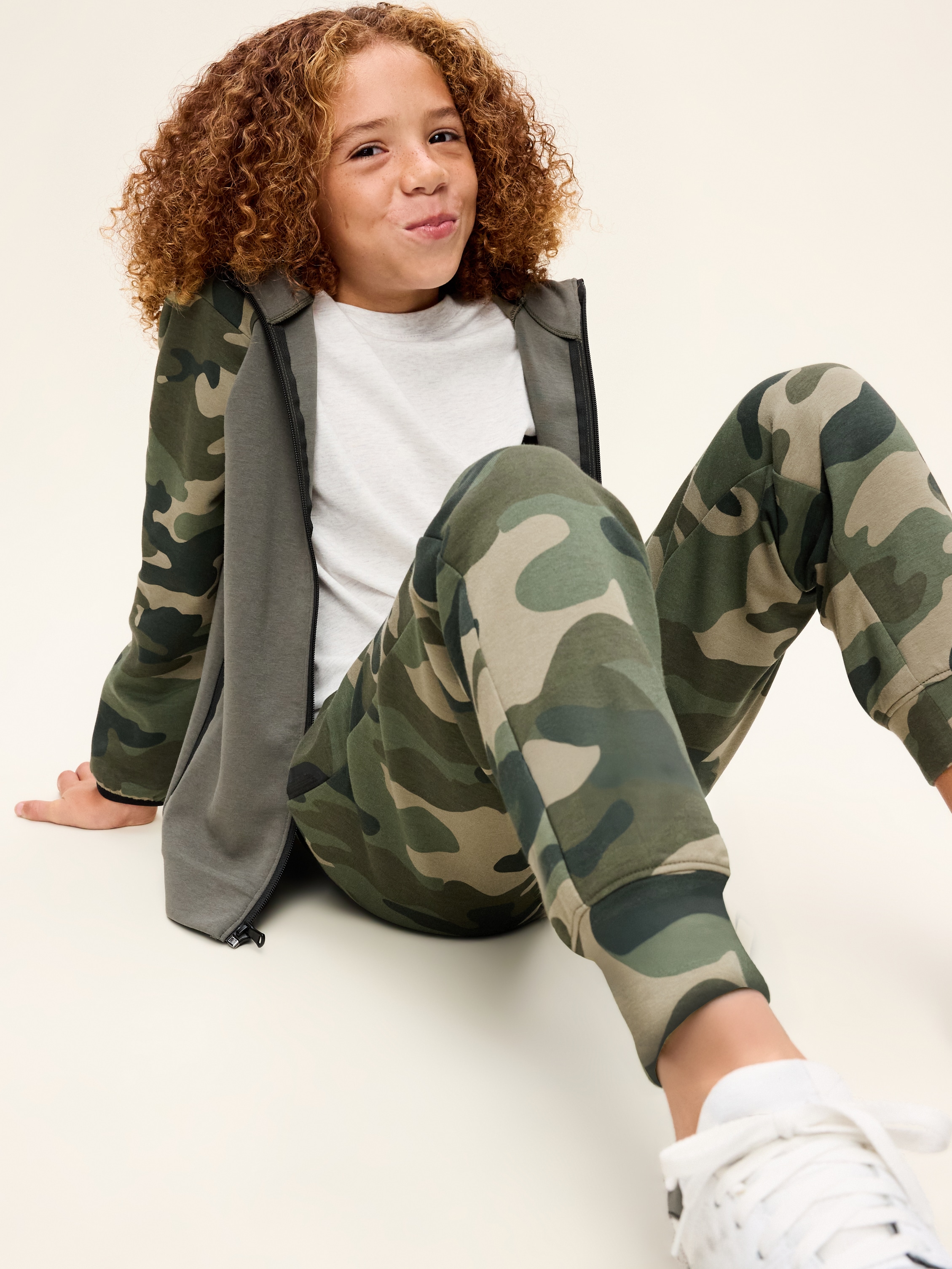 Dynamic Fleece Jogger Sweatpants for Boys - Green Camo - 3