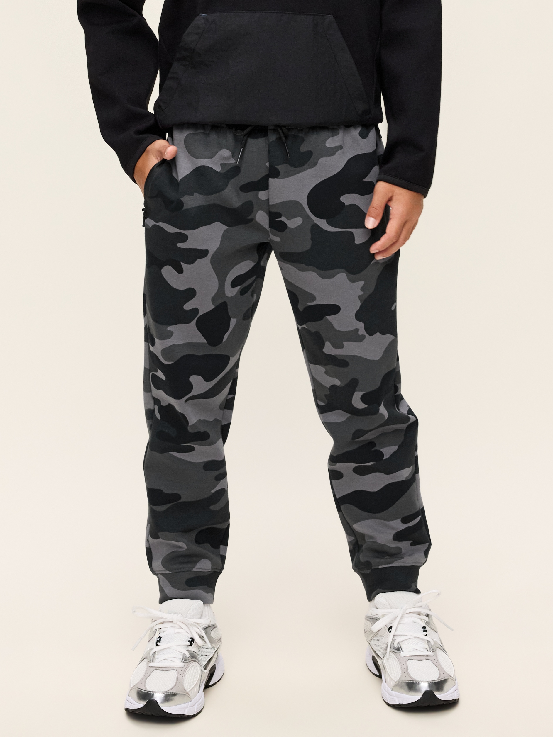 Dynamic Fleece Jogger Sweatpants for Boys - Black Camo - 1