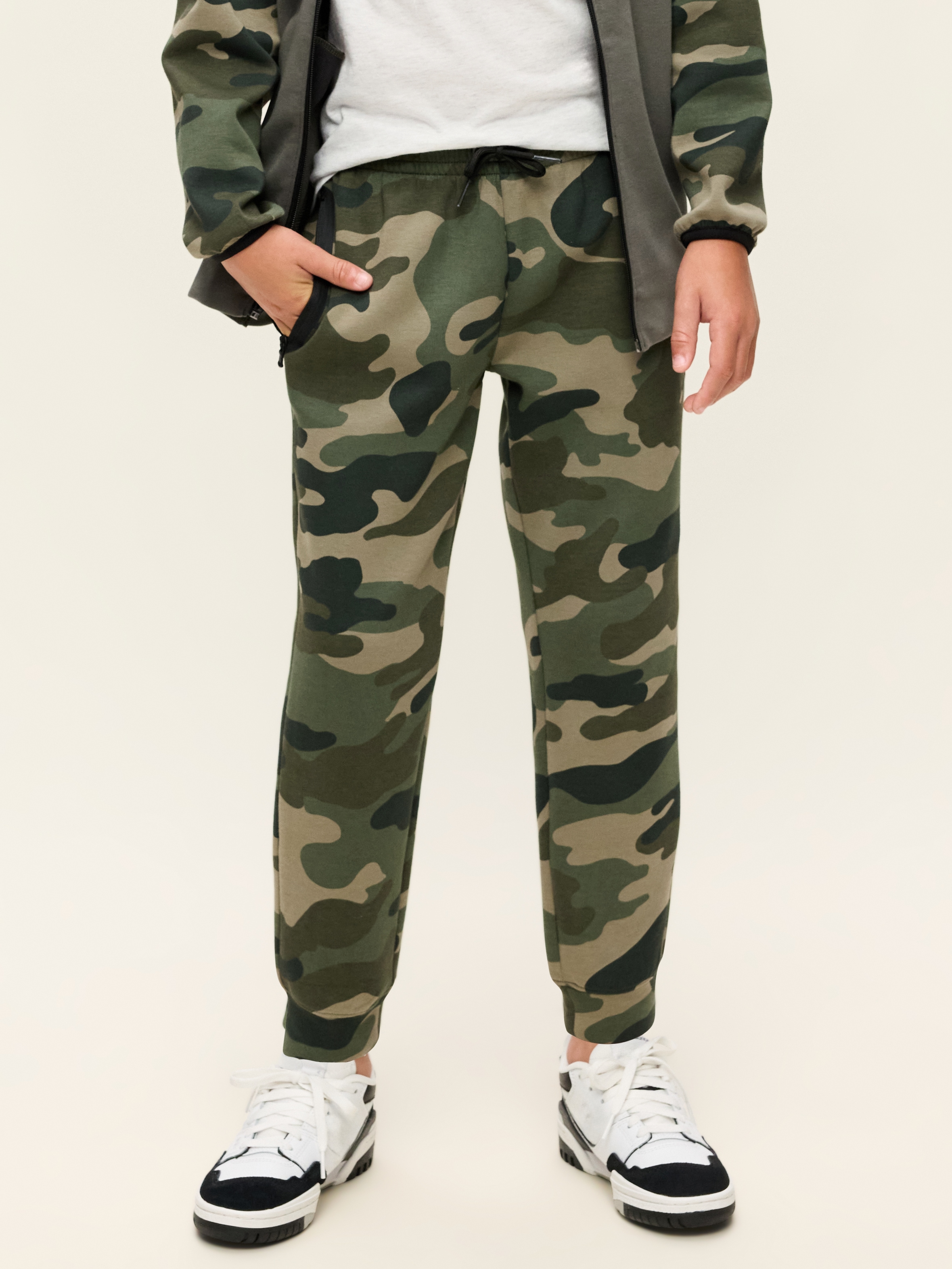 Dynamic Fleece Jogger Sweatpants for Boys - Green Camo - 1