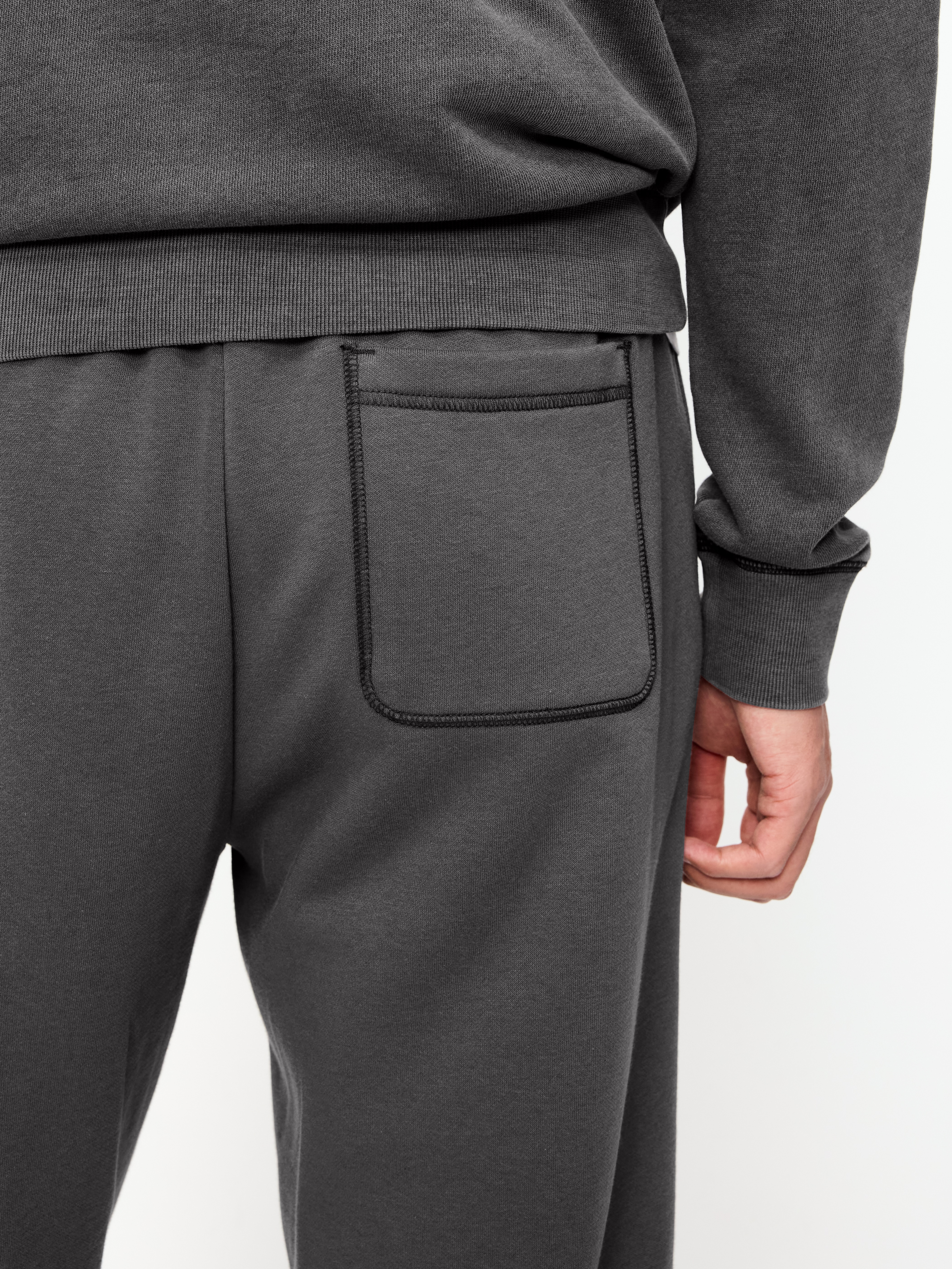 Baggy Waffle-Knit Utility Sweatpants - Stainless Steel - 5