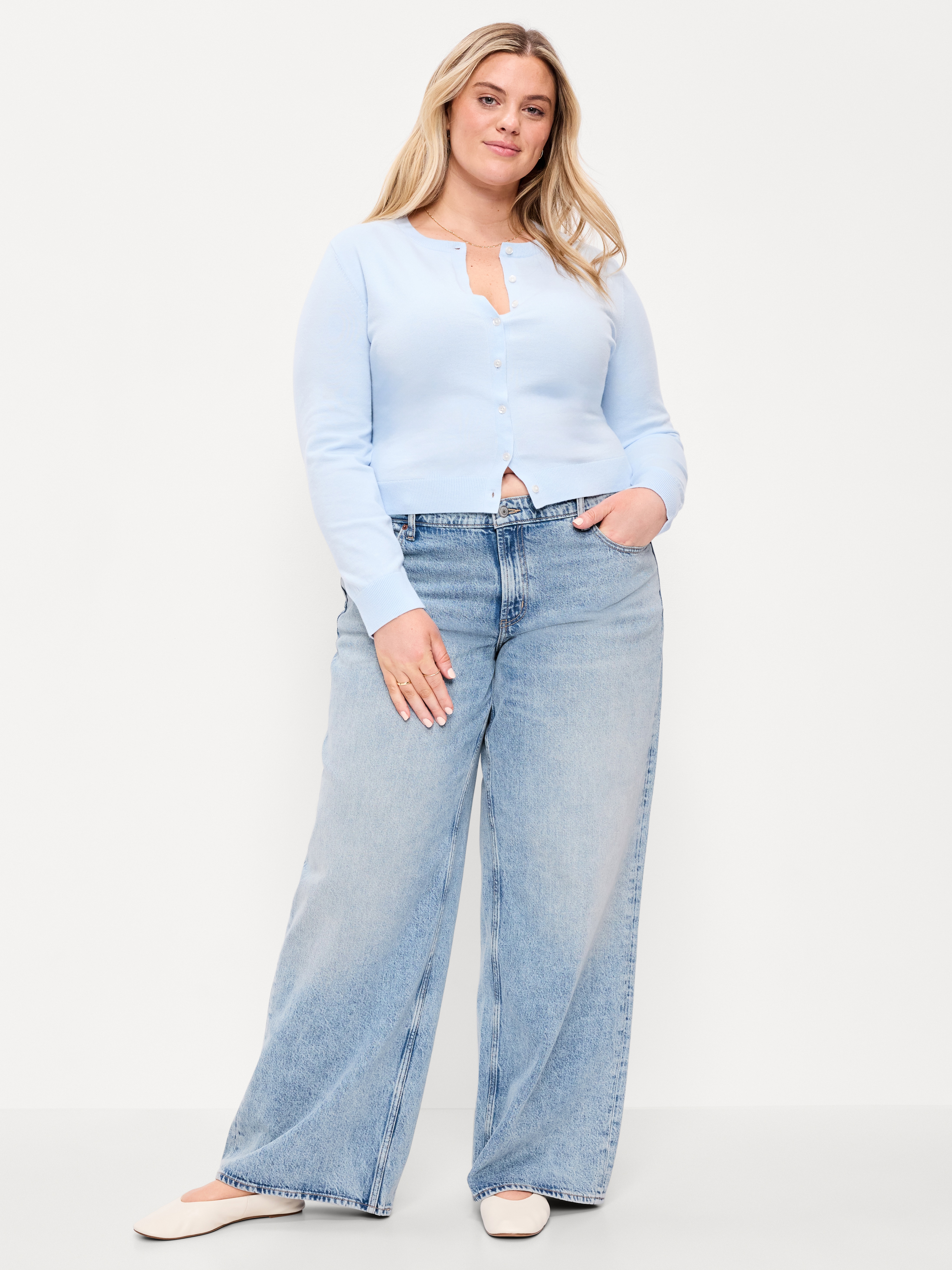 Low-Rise Baggy Wide-Leg Jeans - Lite - 7