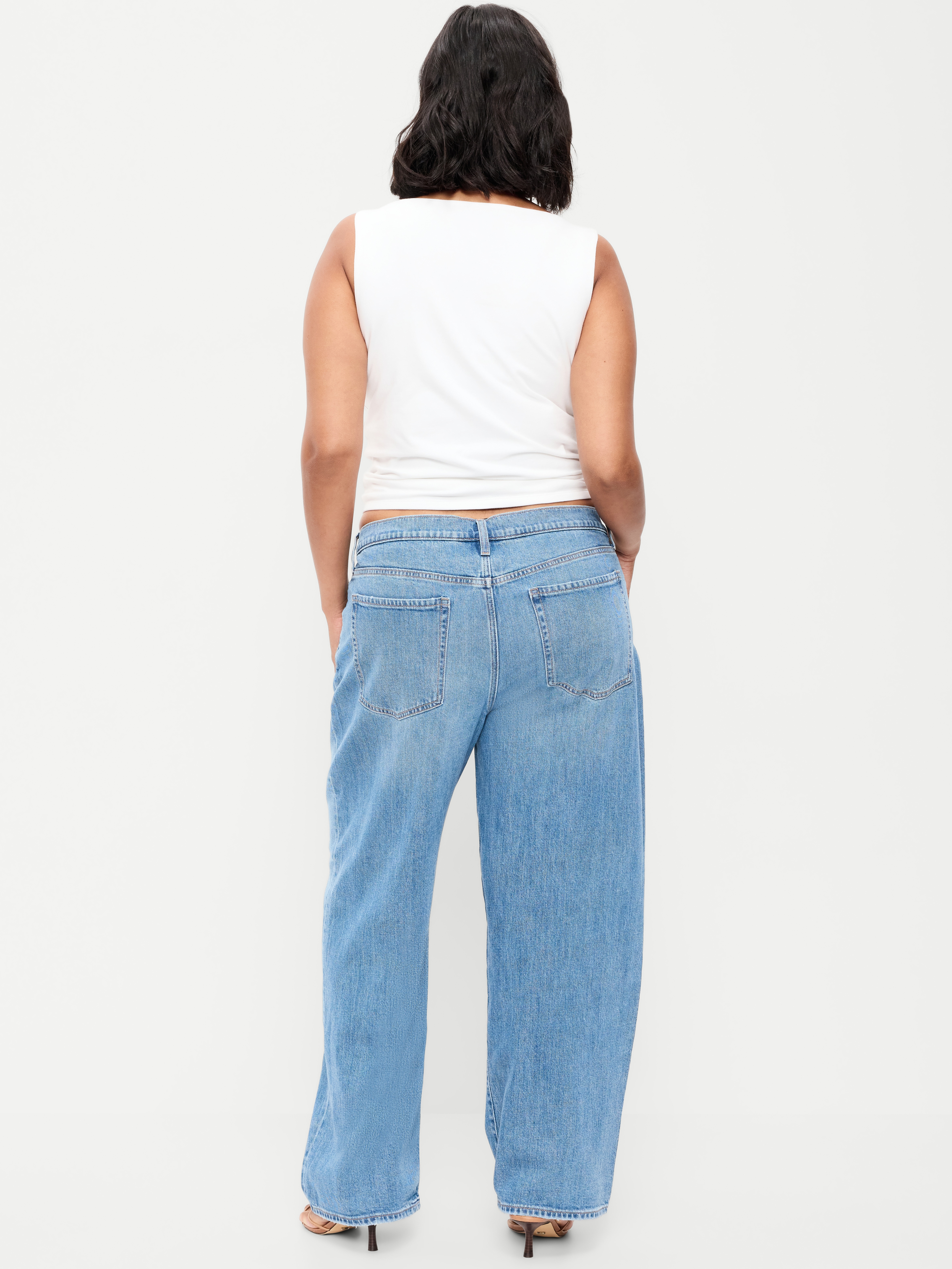 Low-Rise Loose Jeans - Light Wash - 6