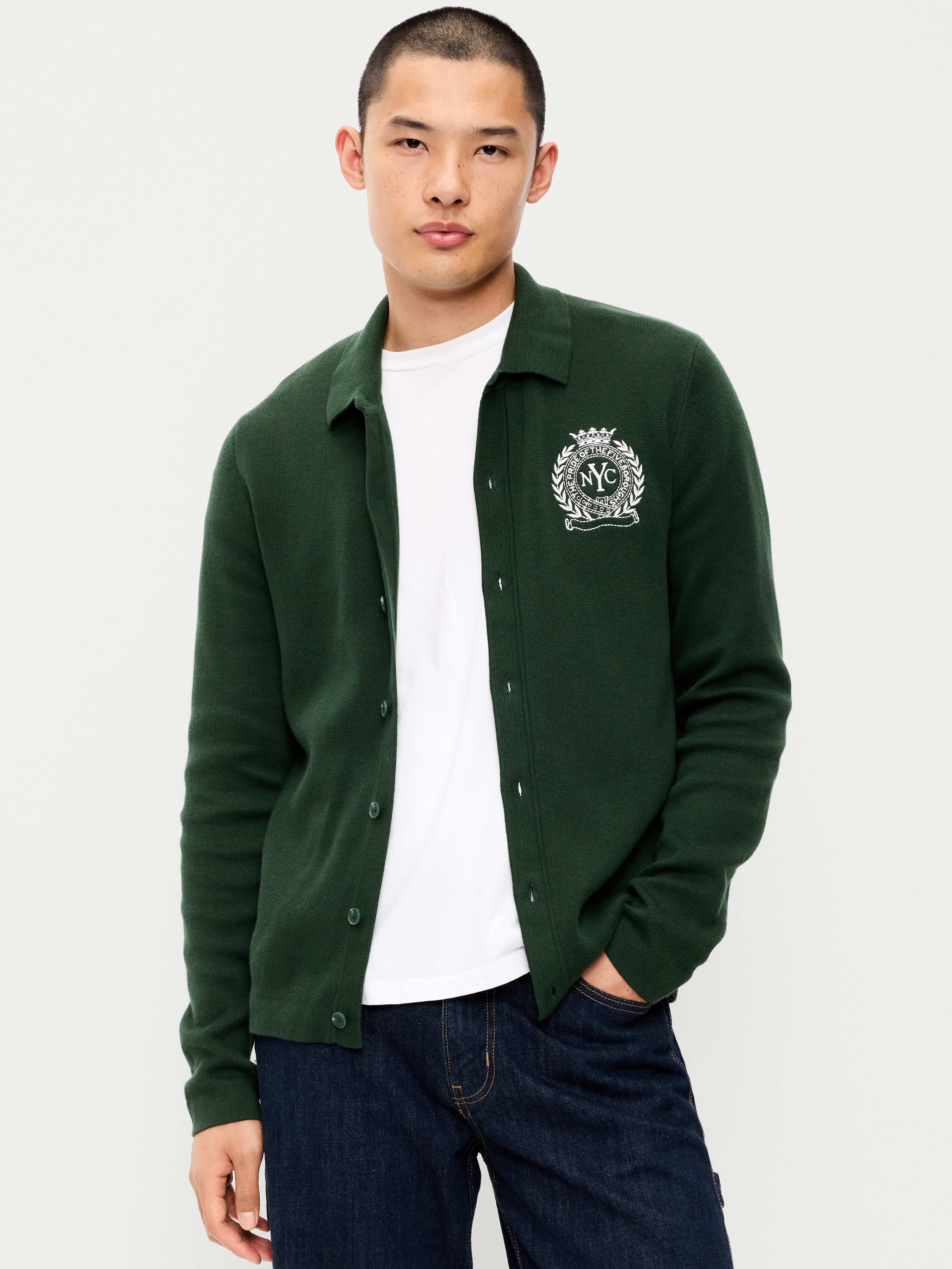 Long-Sleeve Sweater Shirt - Forest Canopy - 1