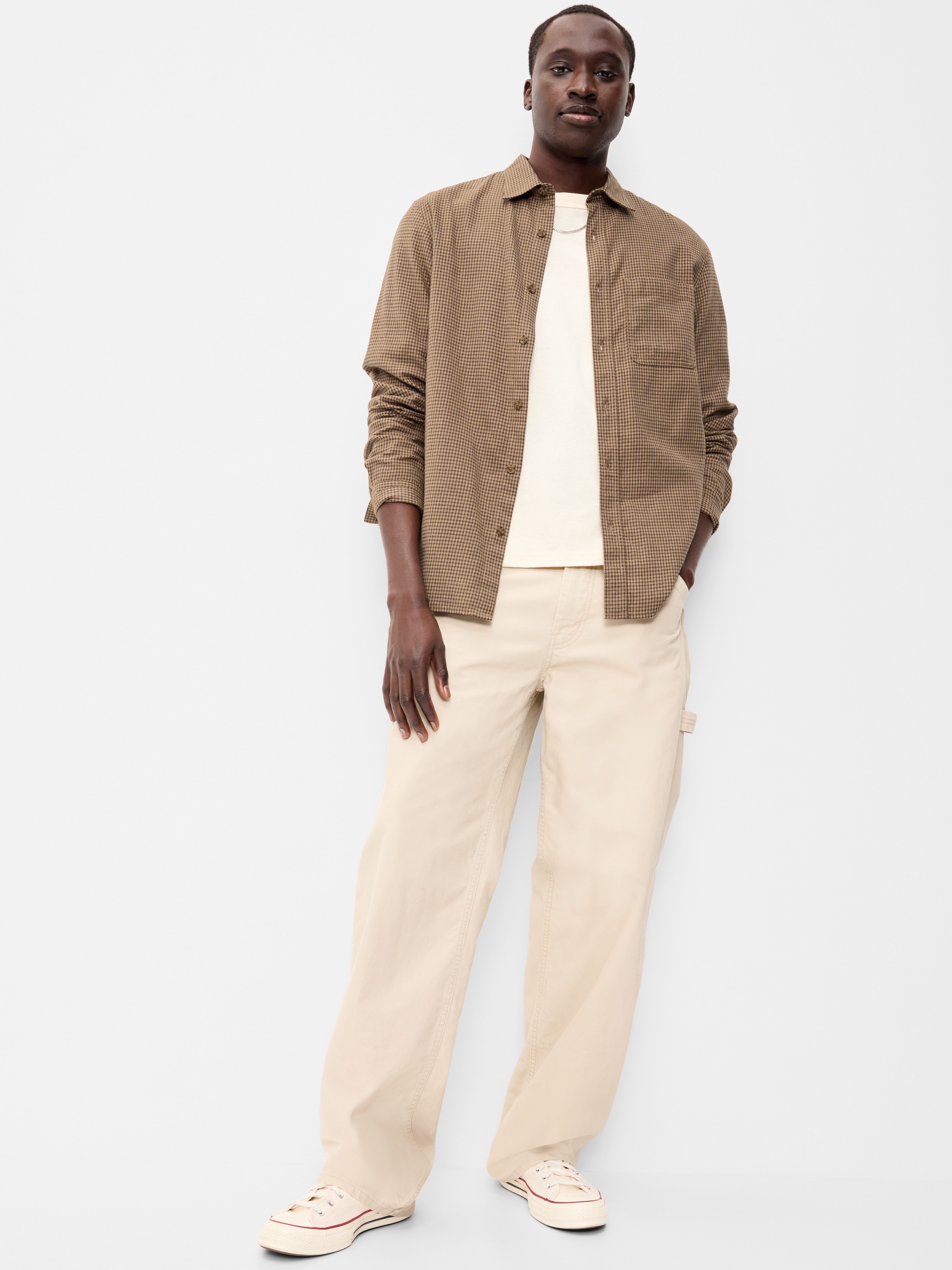 Relaxed Long-Sleeve Flannel Pocket Shirt - Shore Enough - 3