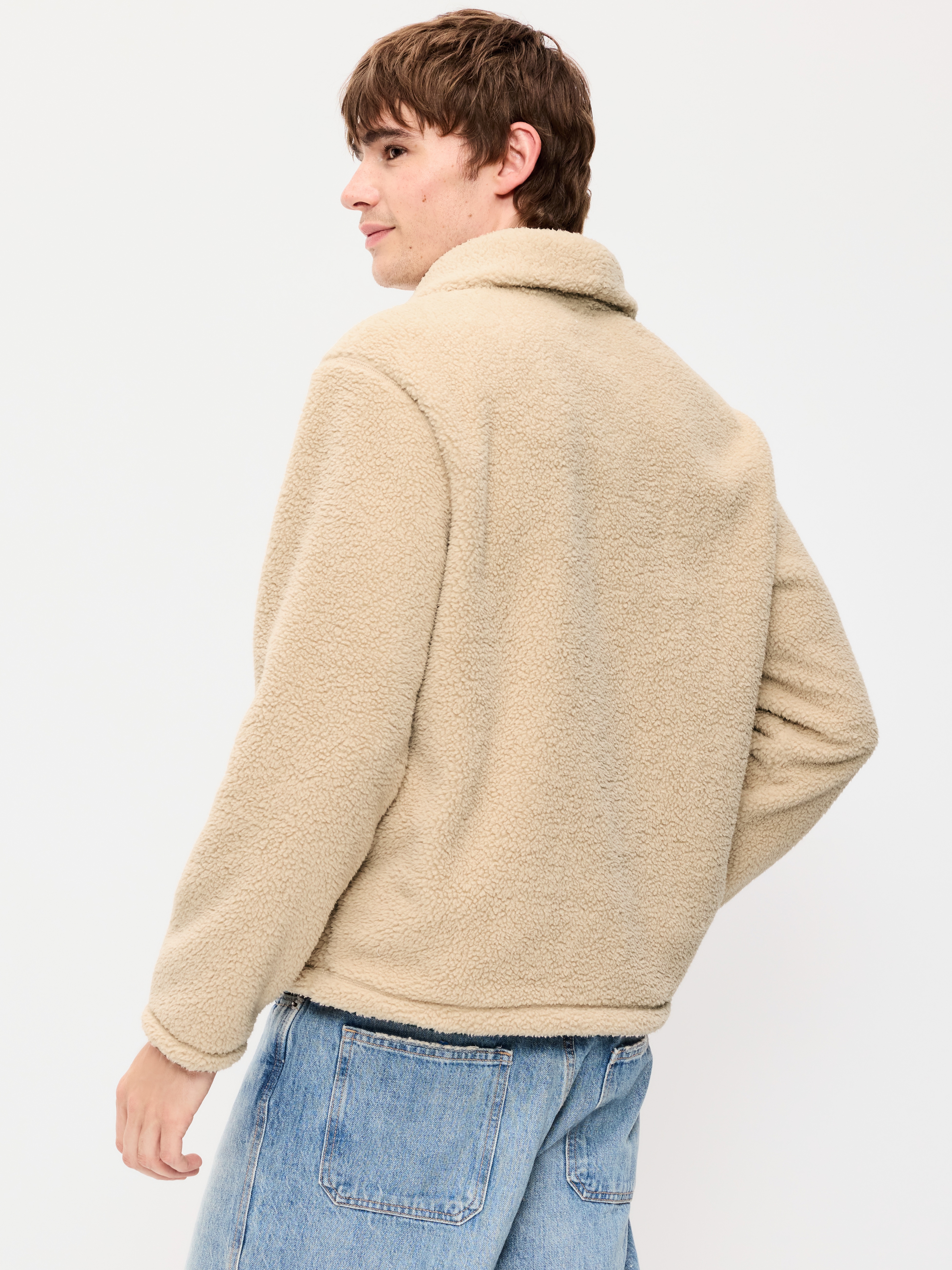 Shawl-Collar Sherpa Pullover - A Stone's Throw - 2