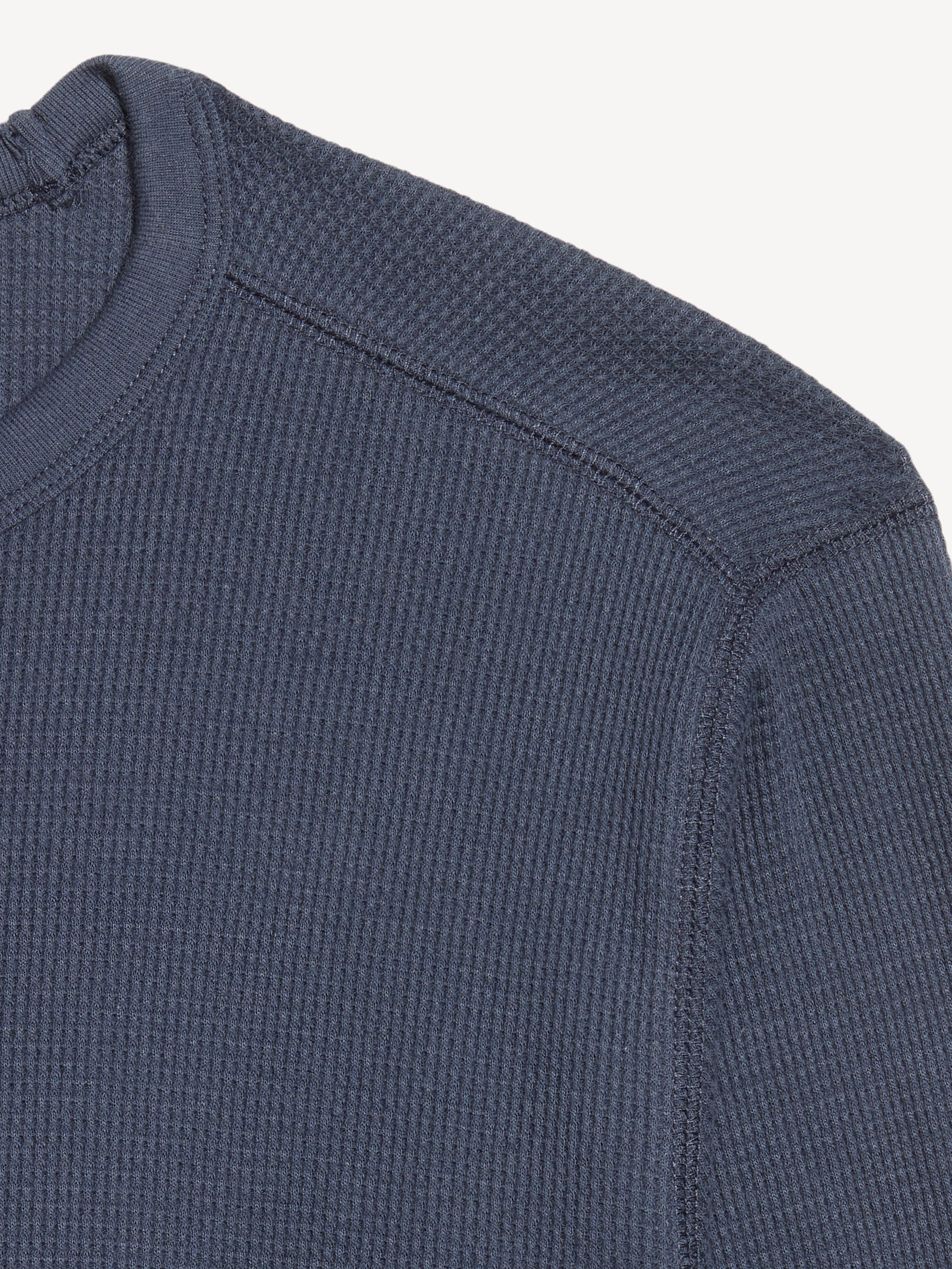 Crew-Neck Waffle T-Shirt - Dusk Navy - 3
