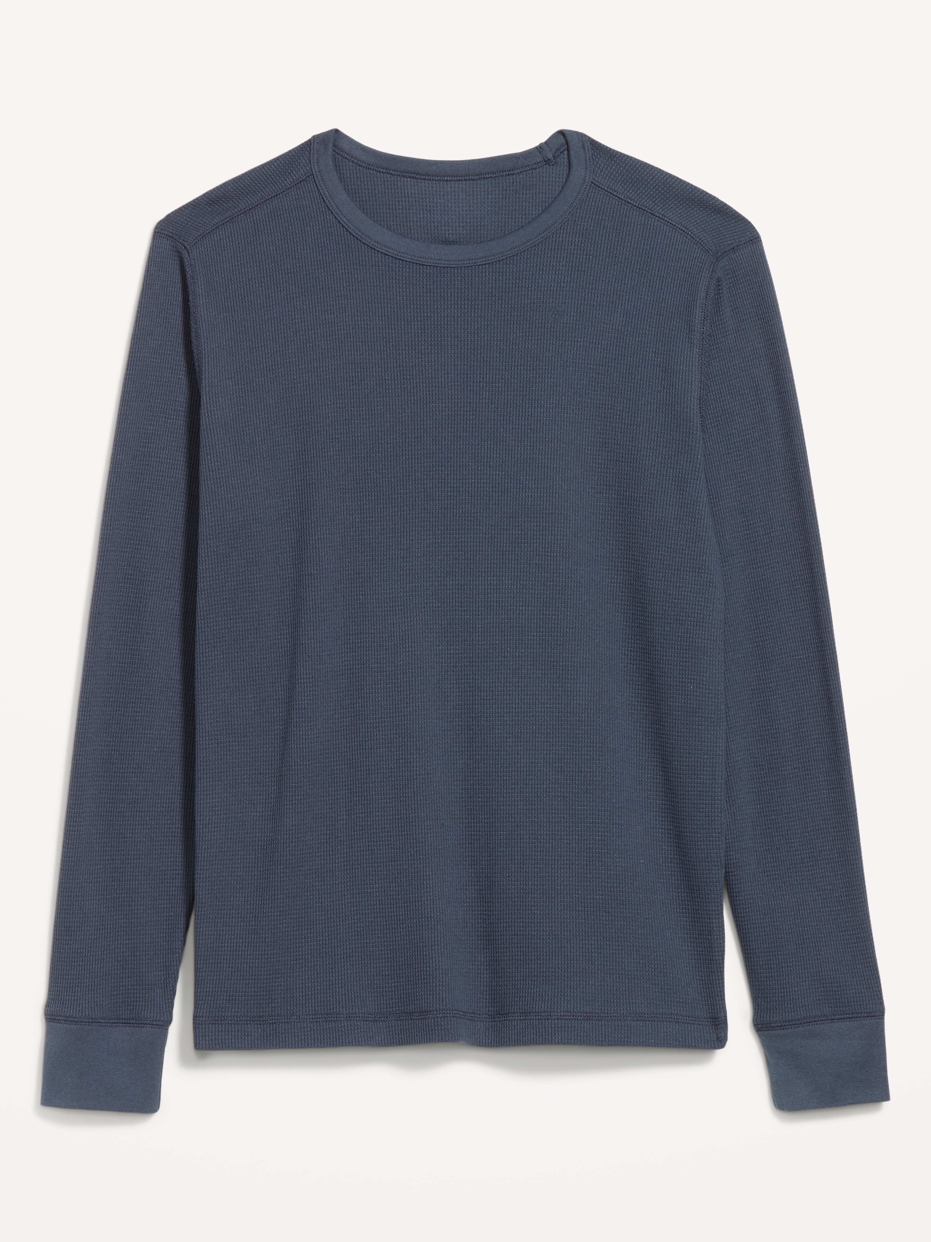 Crew-Neck Waffle T-Shirt - Dusk Navy - 1