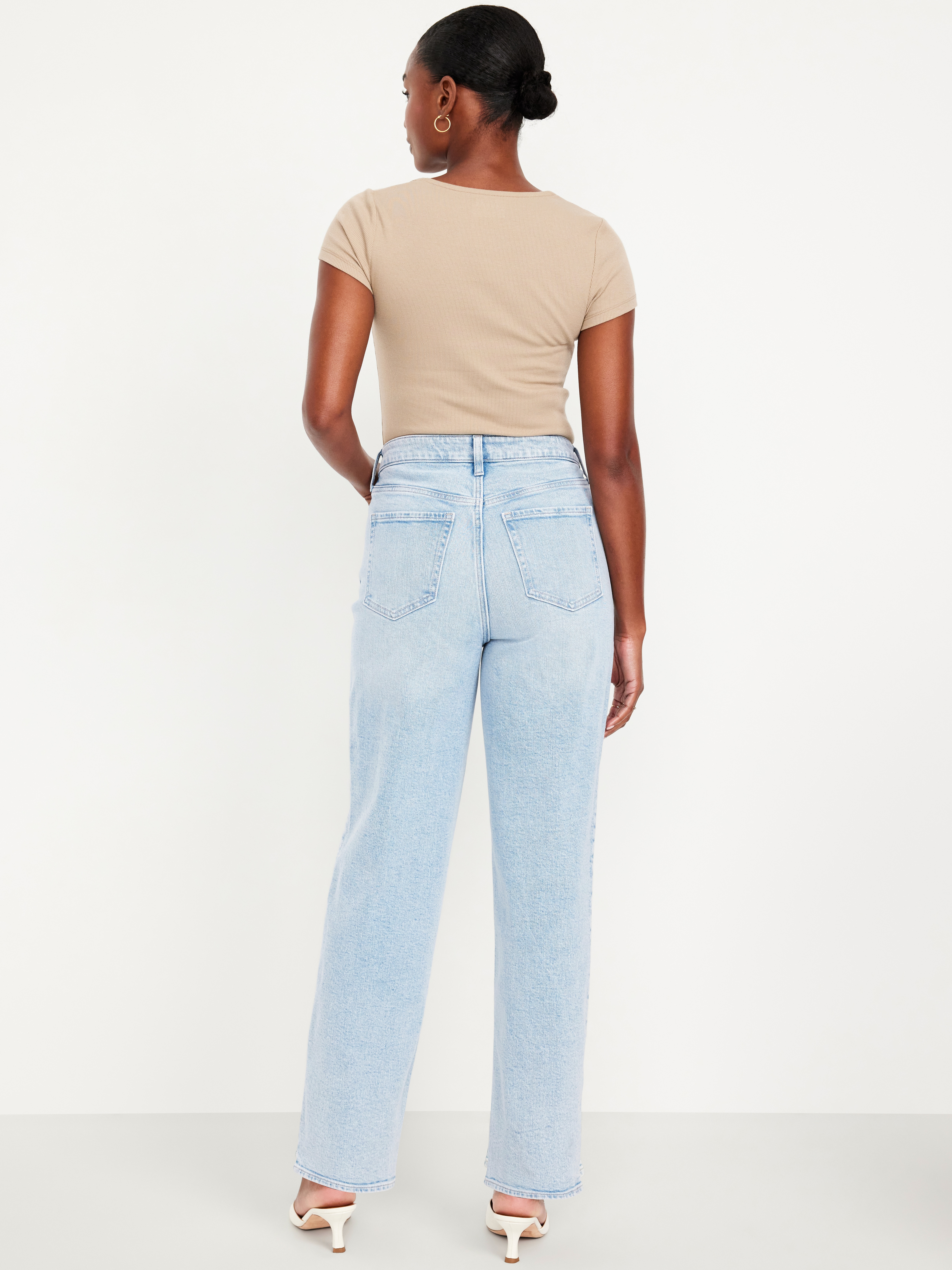 Curvy High-Waisted OG Loose Jeans - Light Dip - 3