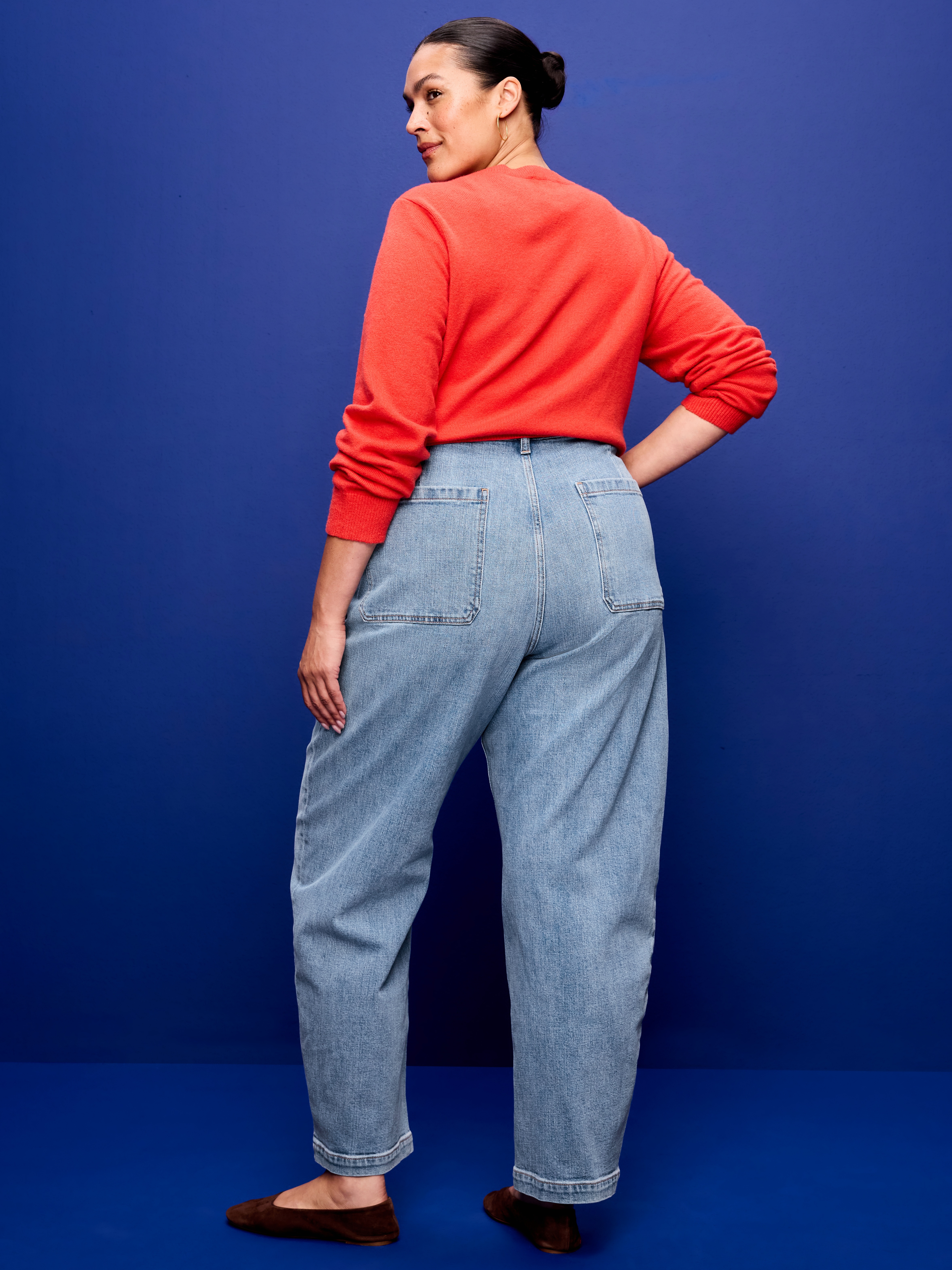 High-Waisted Baggy Barrel Jeans - Vintage Surf - 7