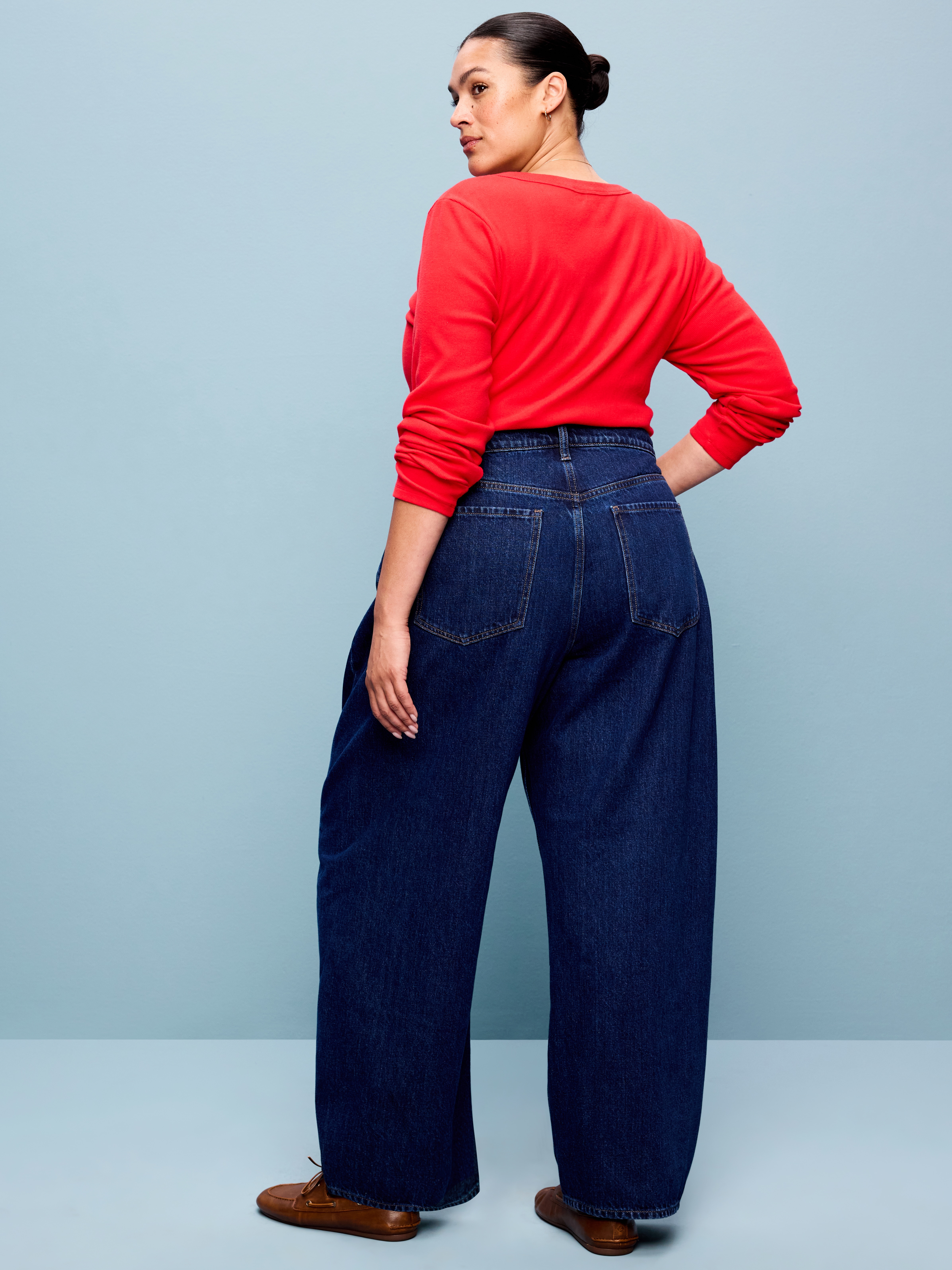 Mid-Rise Arc Barrel Jeans - Rinse - 7