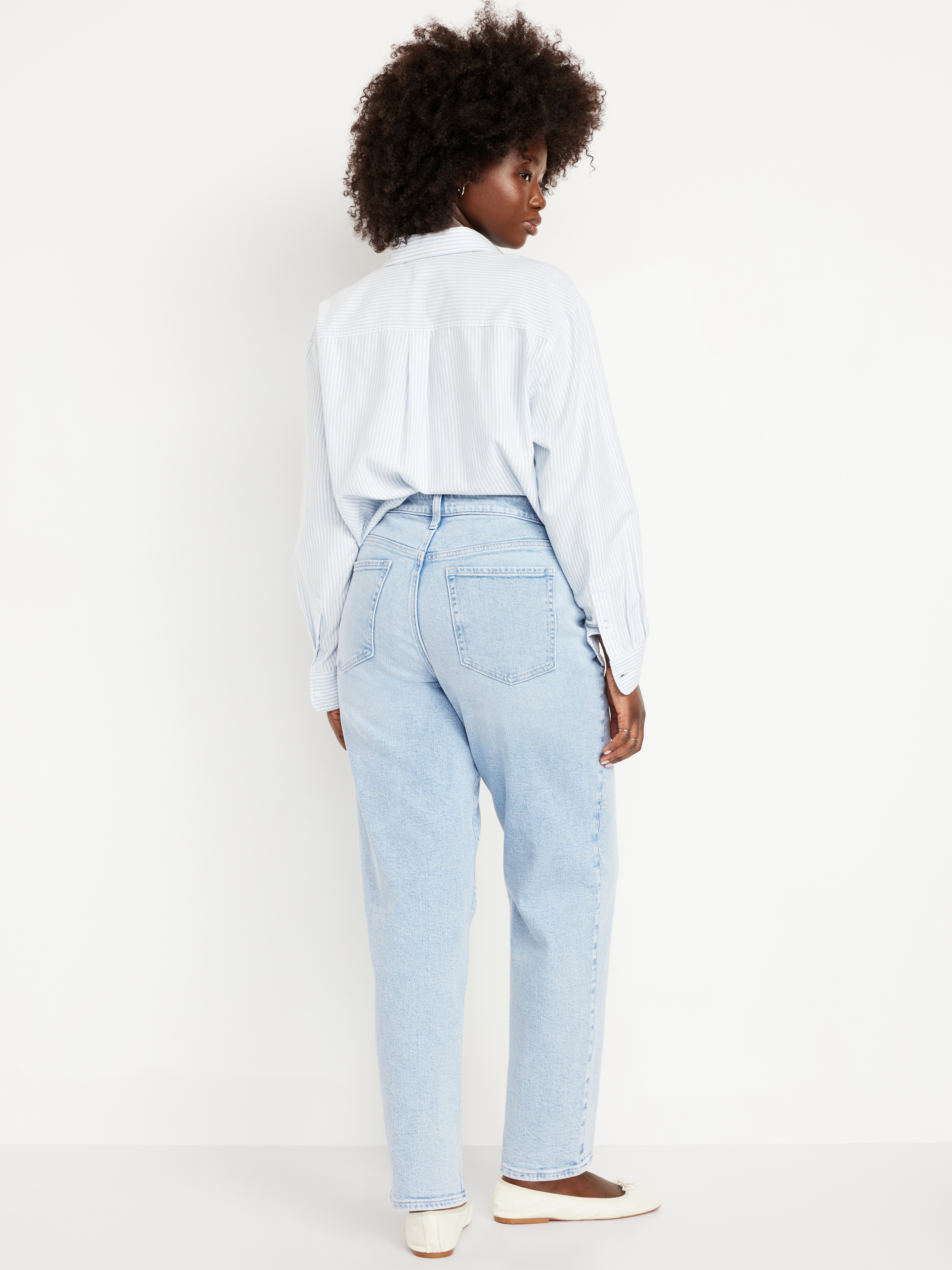 Curvy High-Waisted OG Loose Jeans - Light Dip - 5