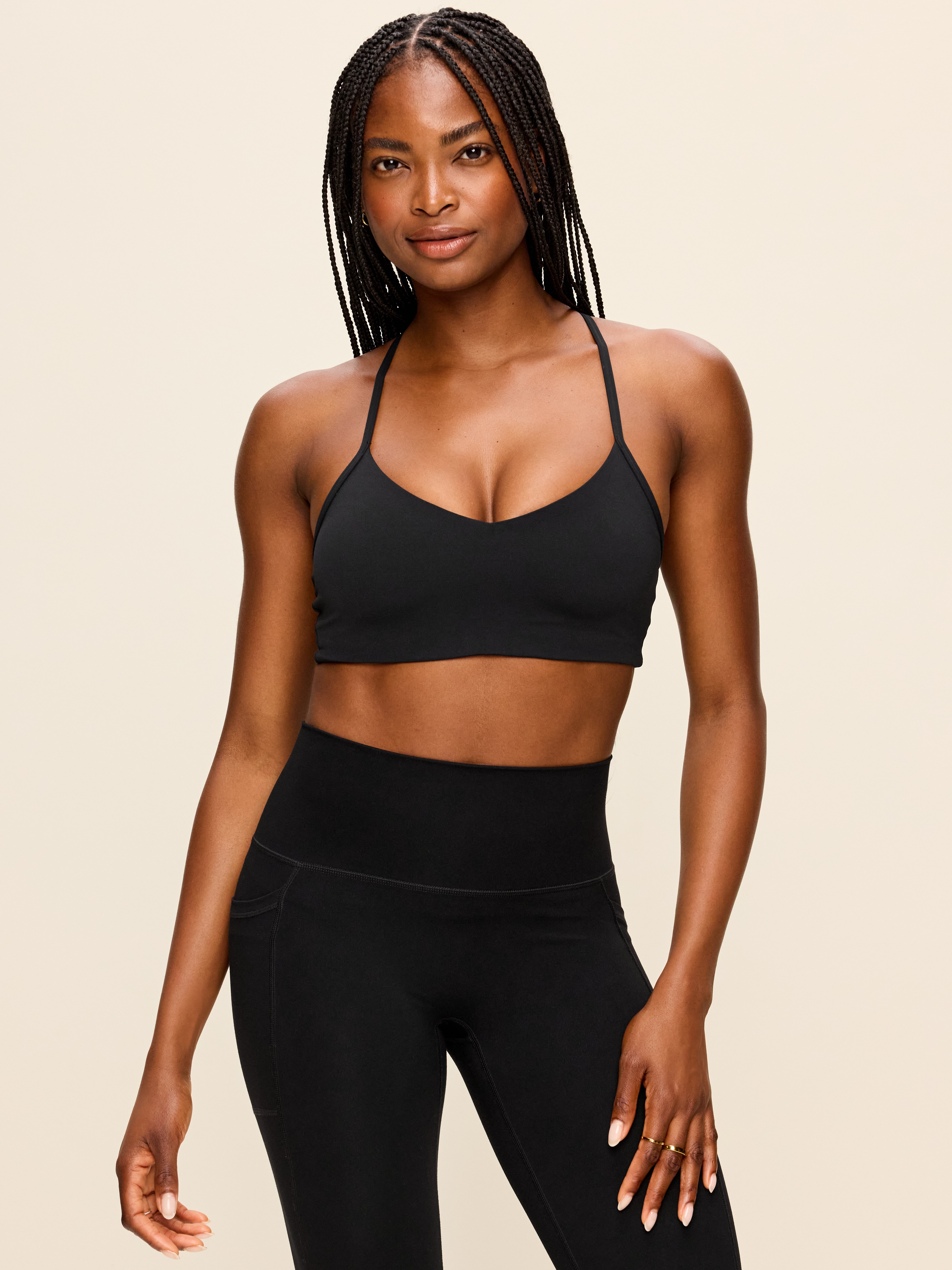 Light Support StudioSmooth Y-Back Sports Bra - Black Jack - 1