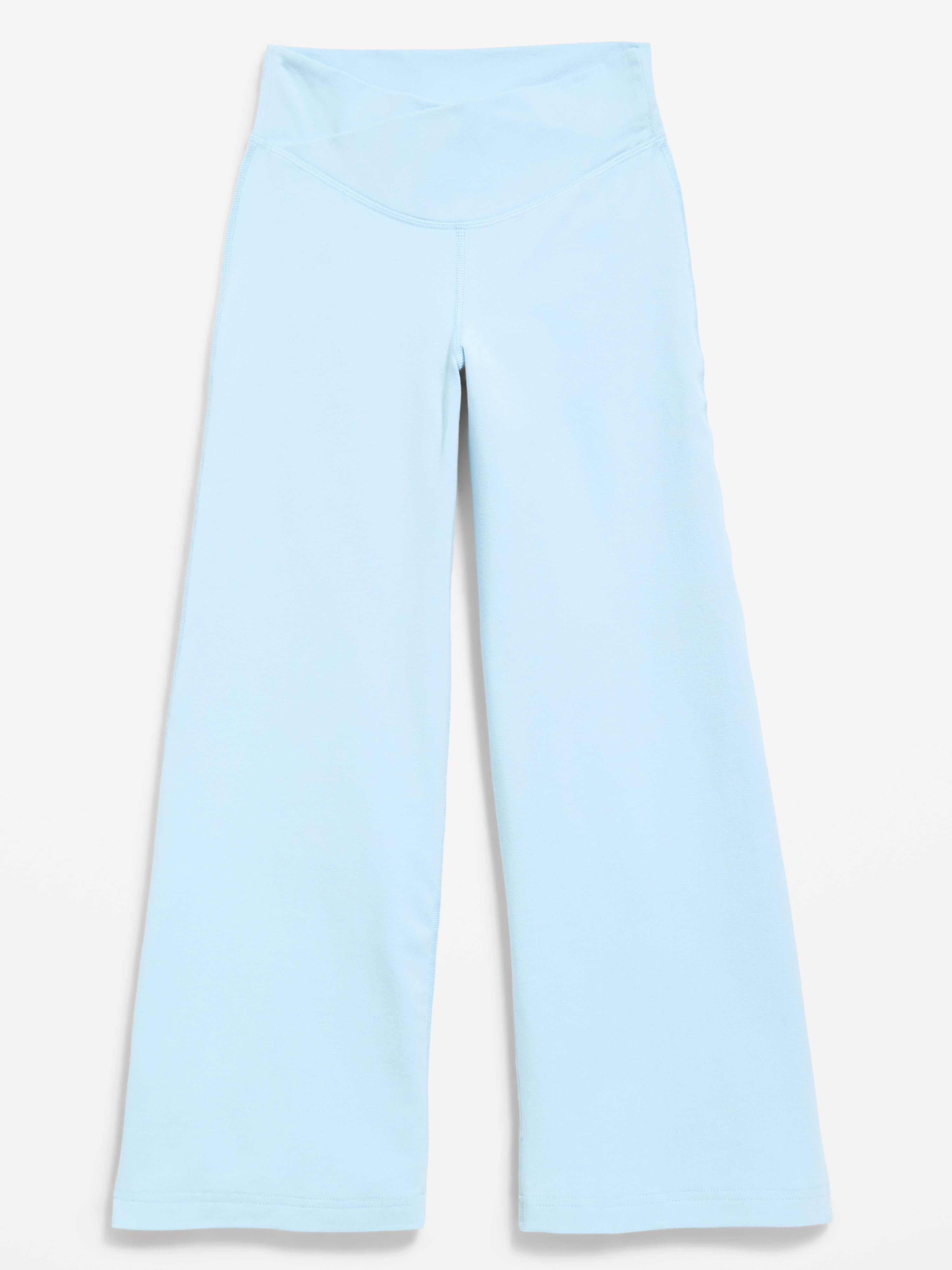 High-Waisted PowerChill Crossover Wide-Leg Pants for Girls - Blue Tranquility - 1