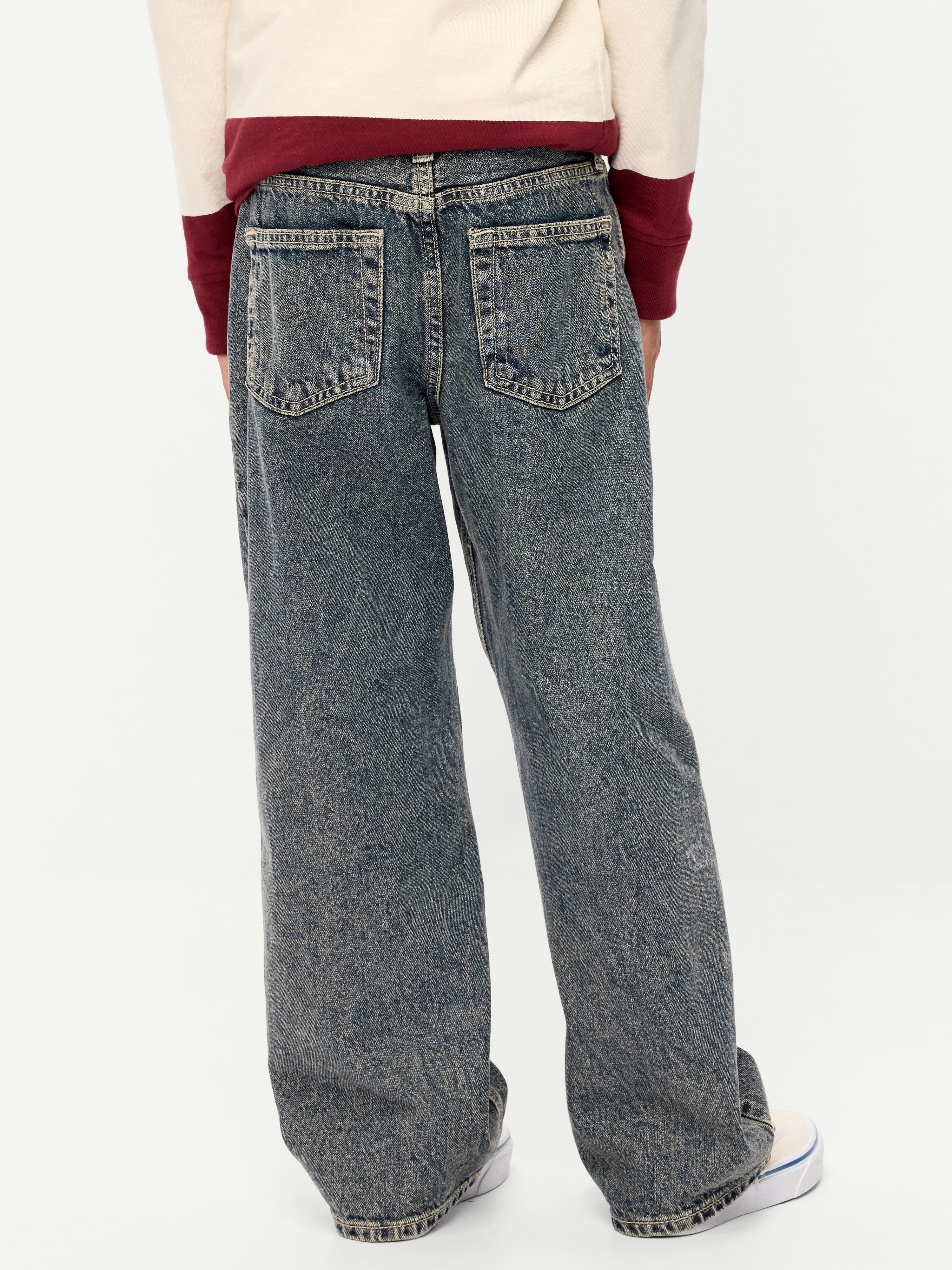 Baggy Non-Stretch Jeans for Boys - Medium Wash - 2