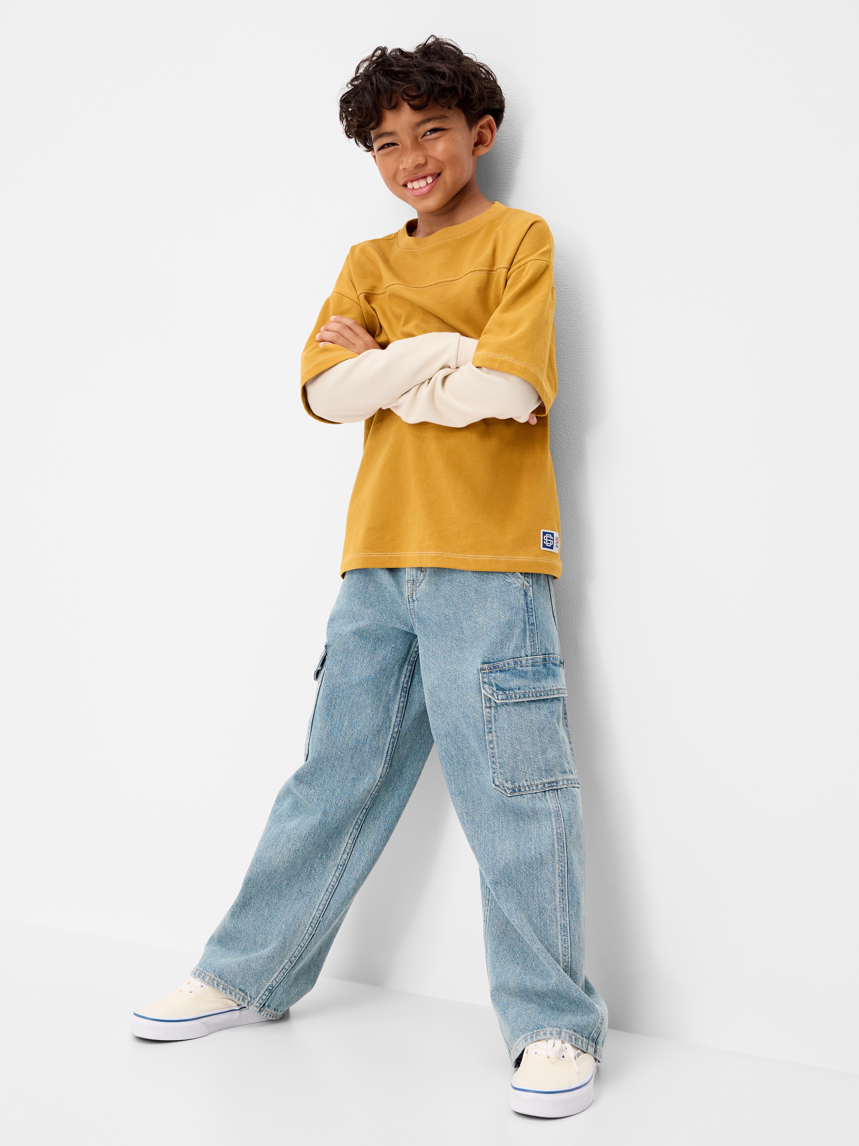 Super Baggy Jeans for Boys - Light Wash - 3