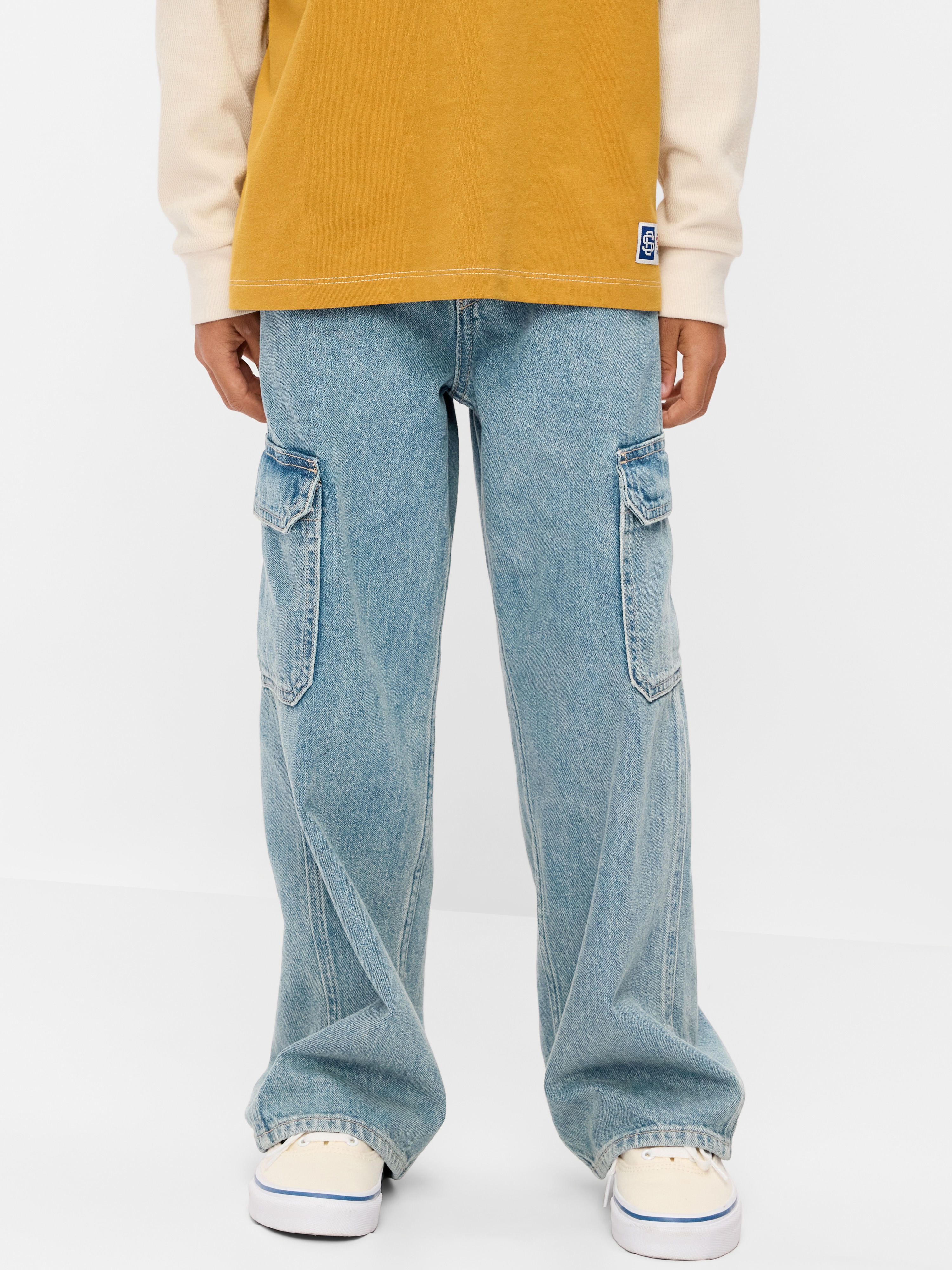 Super Baggy Jeans for Boys - Light Wash - 1