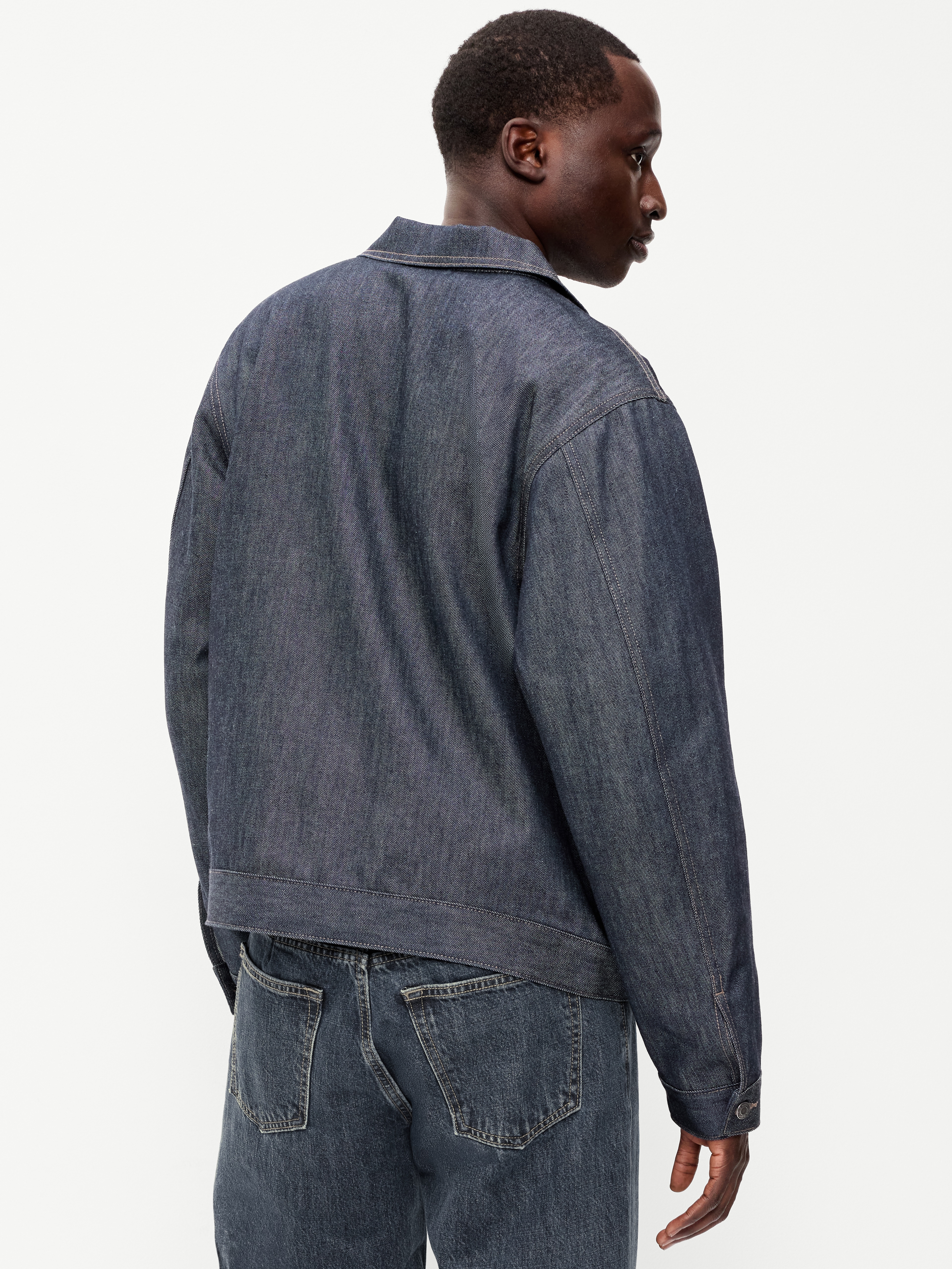 Raw Denim Utility Jacket - Rinse - 2