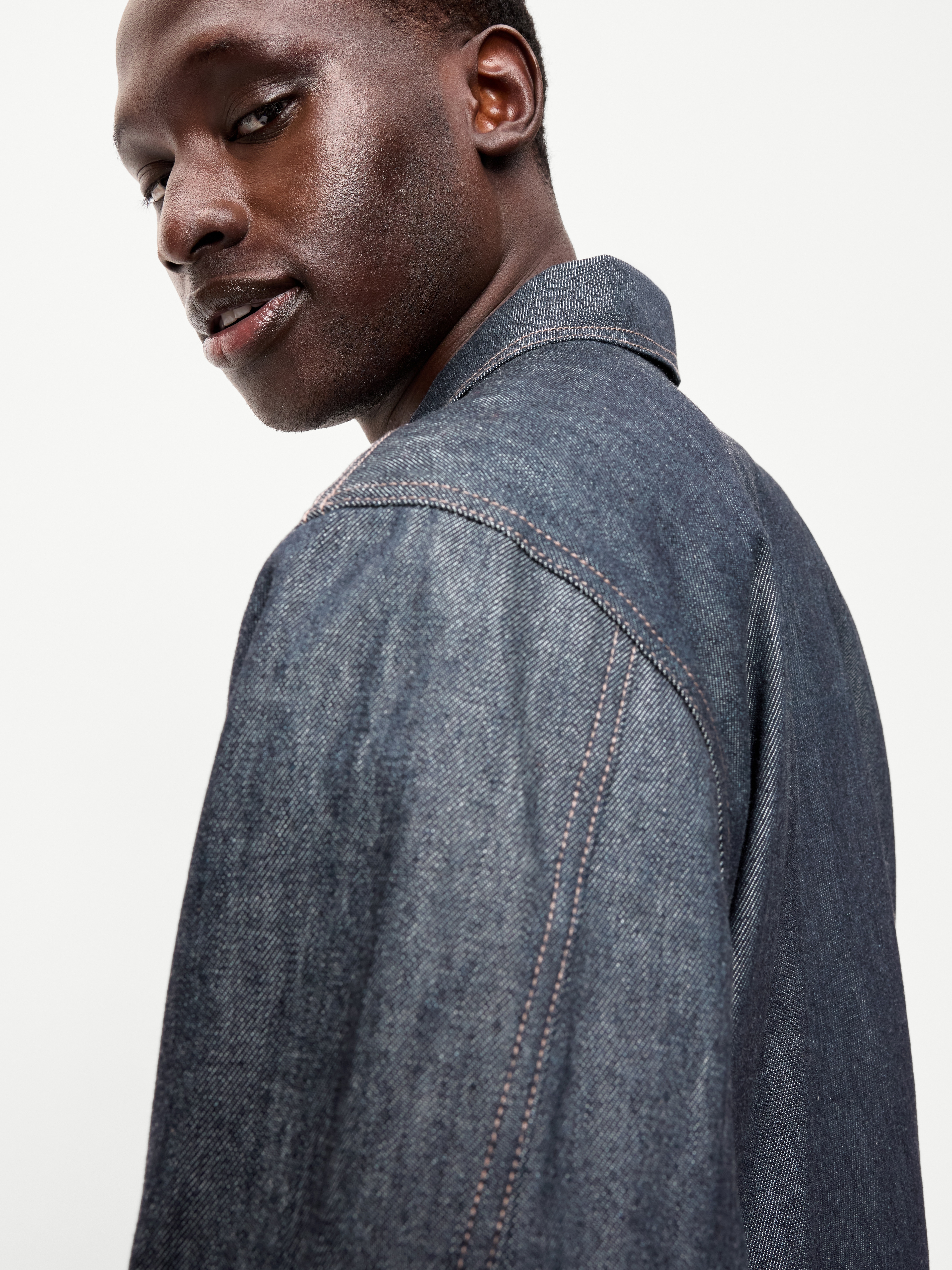 Raw Denim Utility Jacket - Rinse - 5