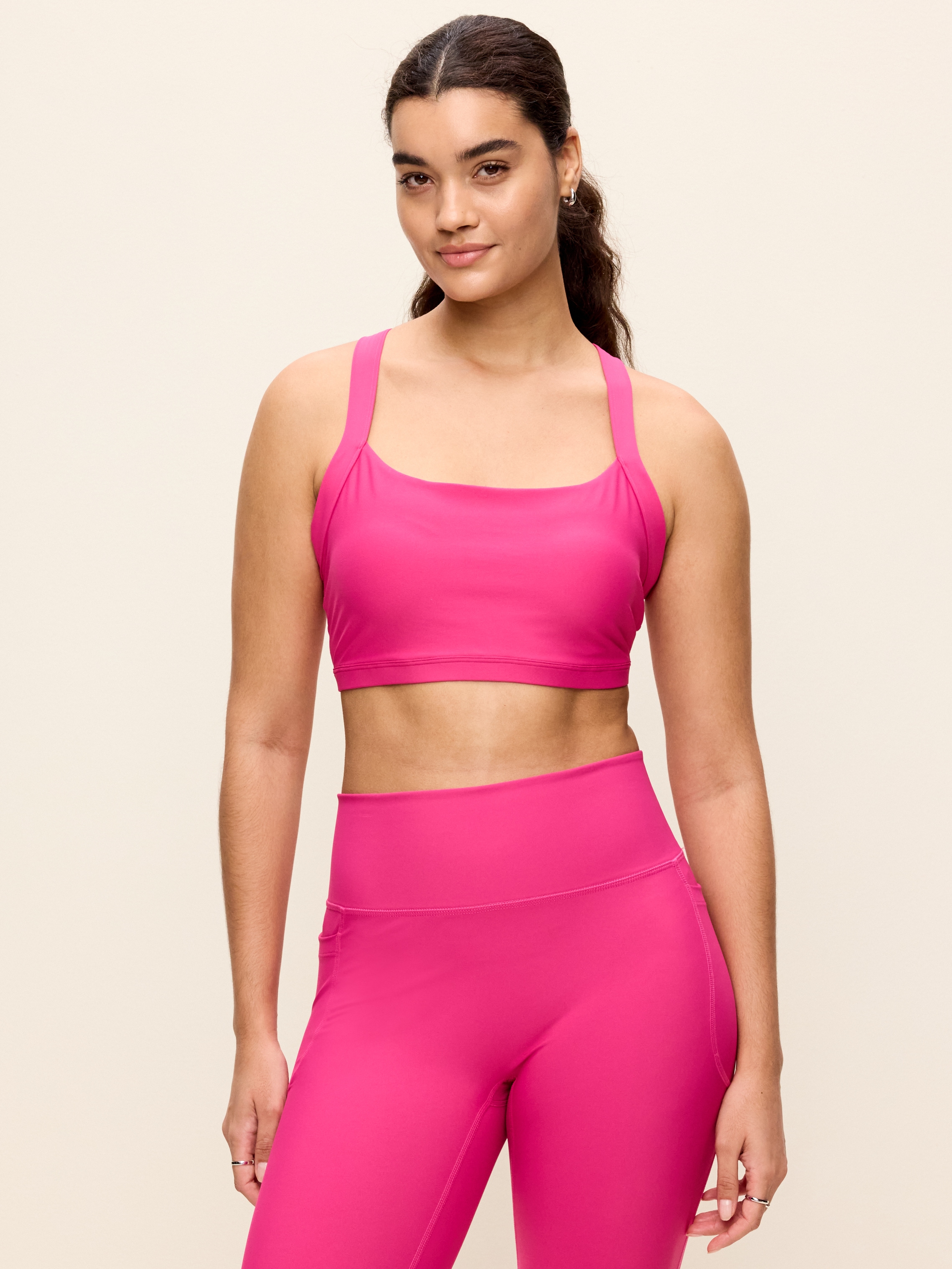 Medium Support PowerSoft Sports Bra - Red Berry - 4