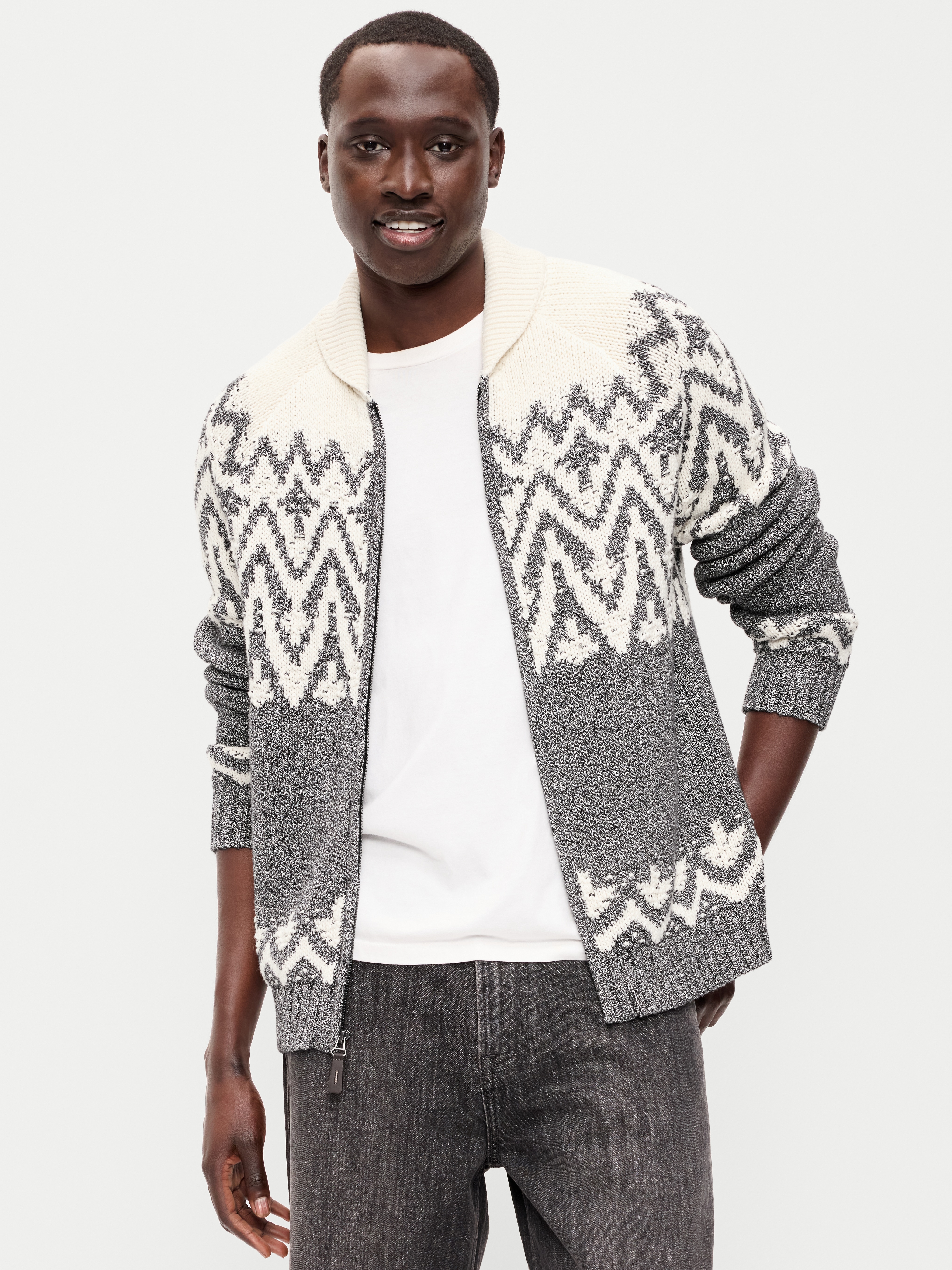 Full-Zip Cardigan - Creme De La Creme - 1