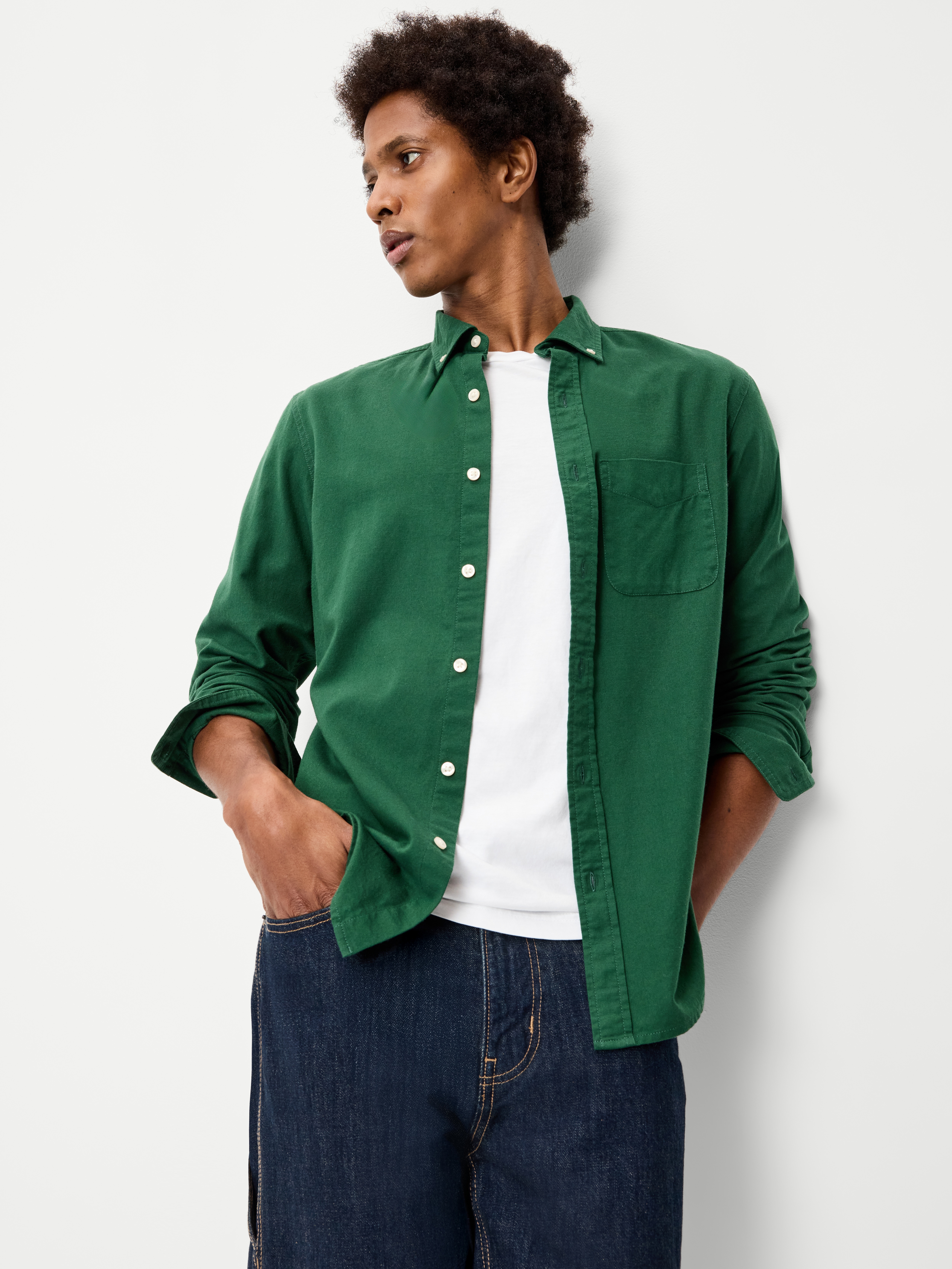Classic Fit Everyday Oxford Shirt - Field Of Greens - 3