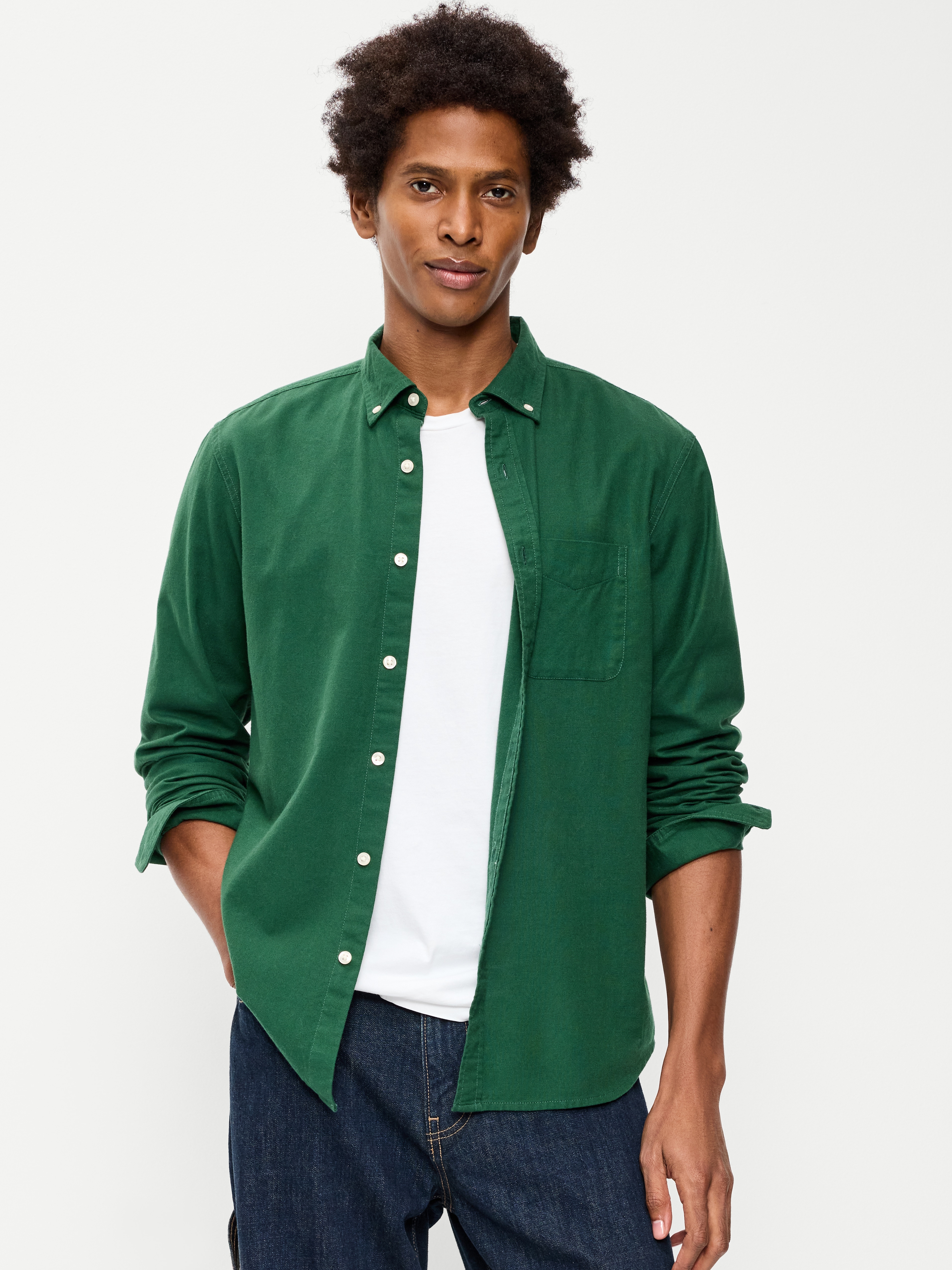 Classic Fit Everyday Oxford Shirt - Field Of Greens - 1