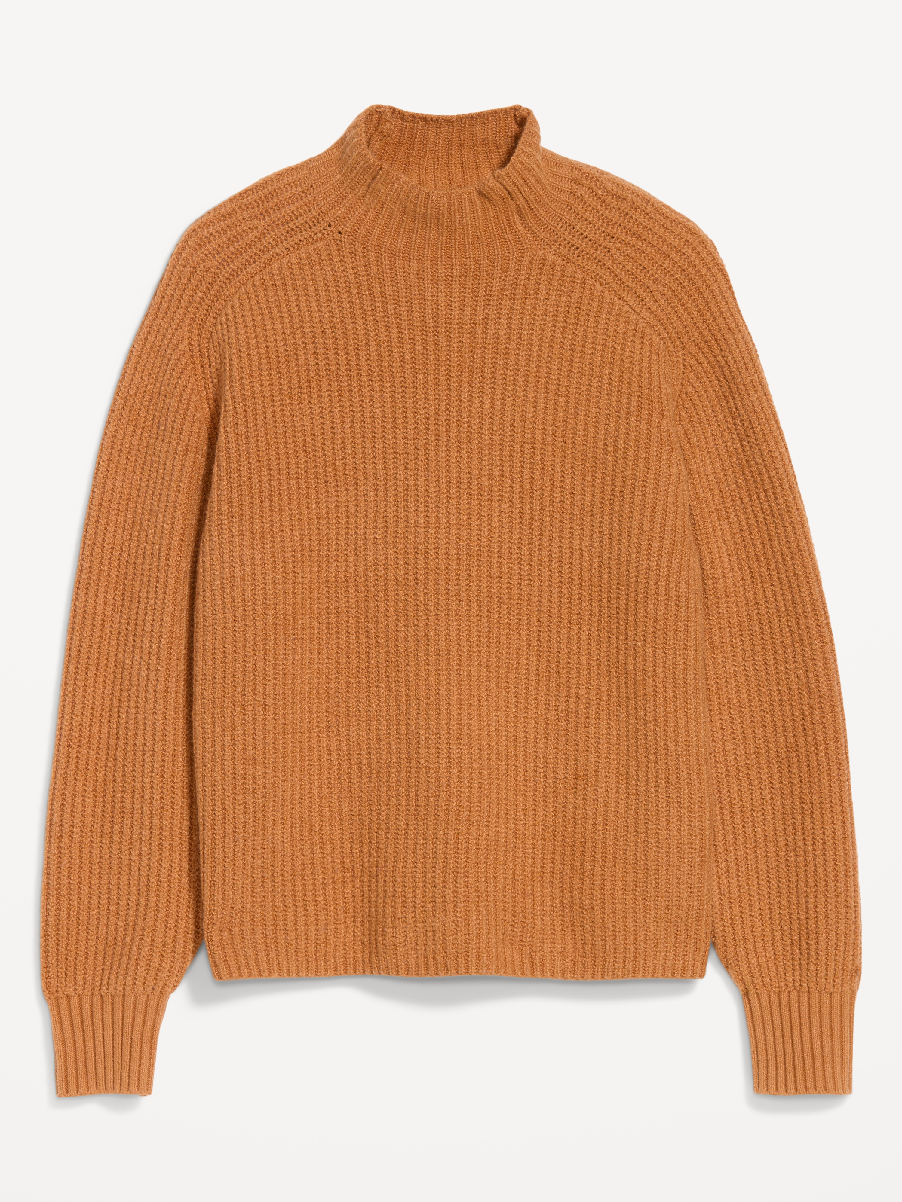 SoSoft Mock-Neck Shaker Sweater - Soft Bronze - 4